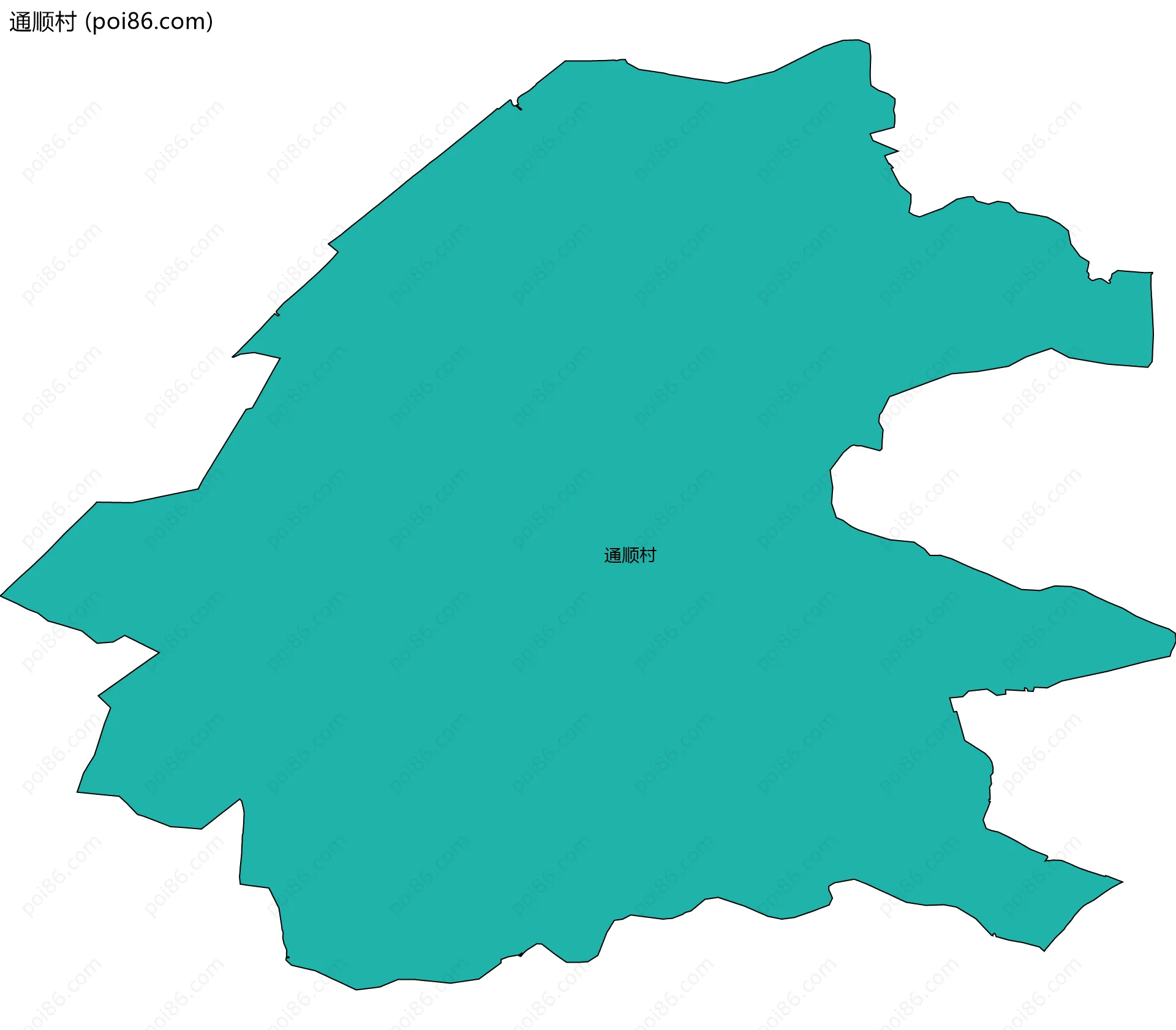 通顺村边界地图