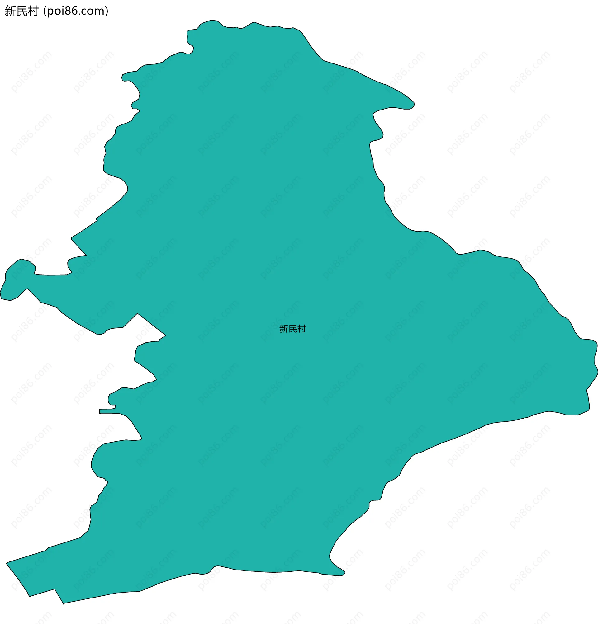 新民村边界地图