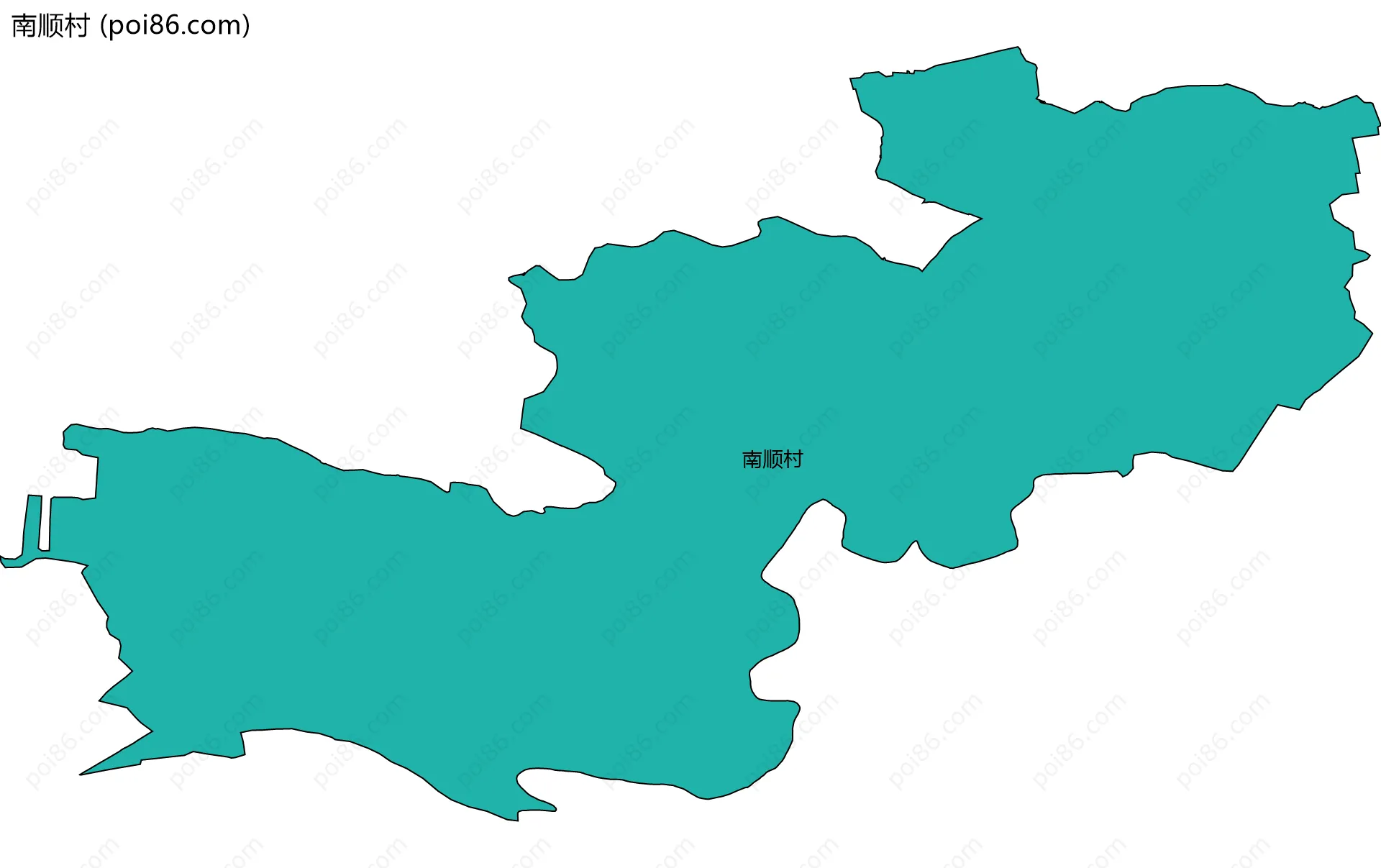 南顺村边界地图