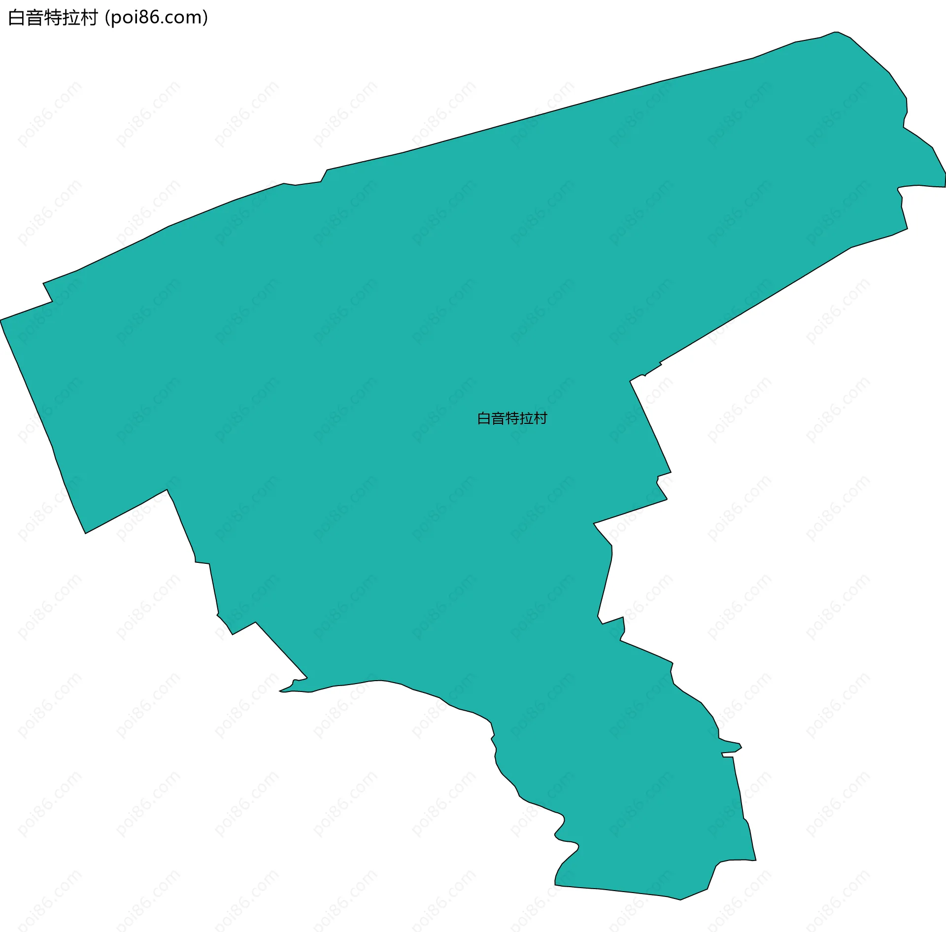 白音特拉村边界地图