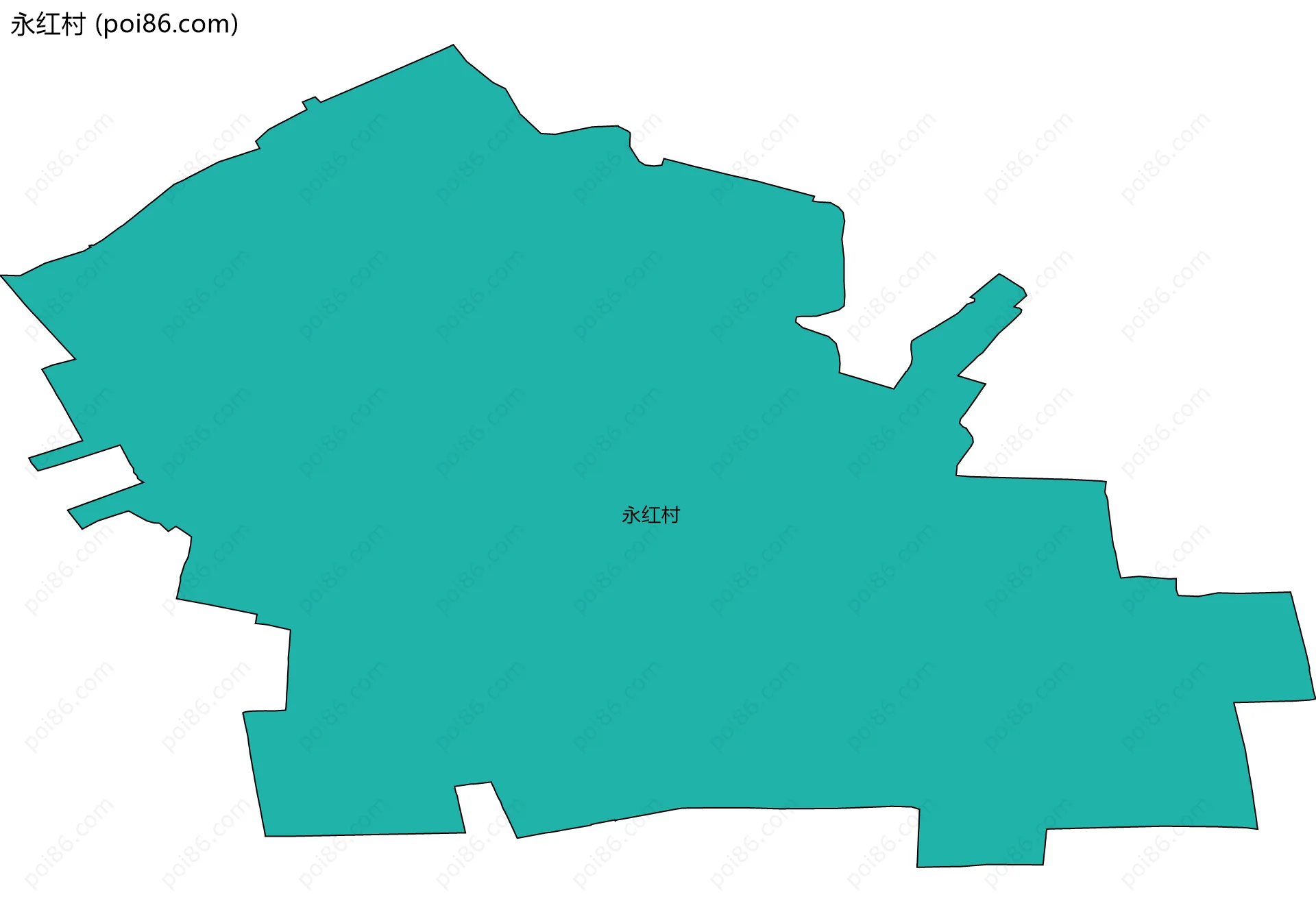 永红村边界地图