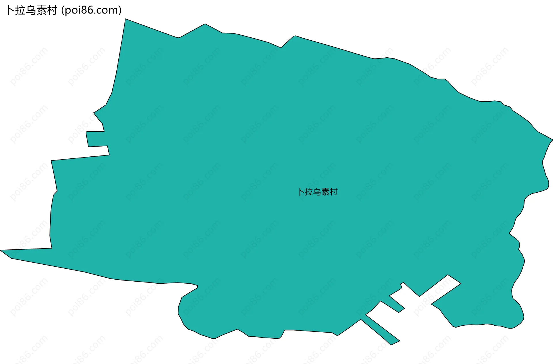 卜拉乌素村边界地图