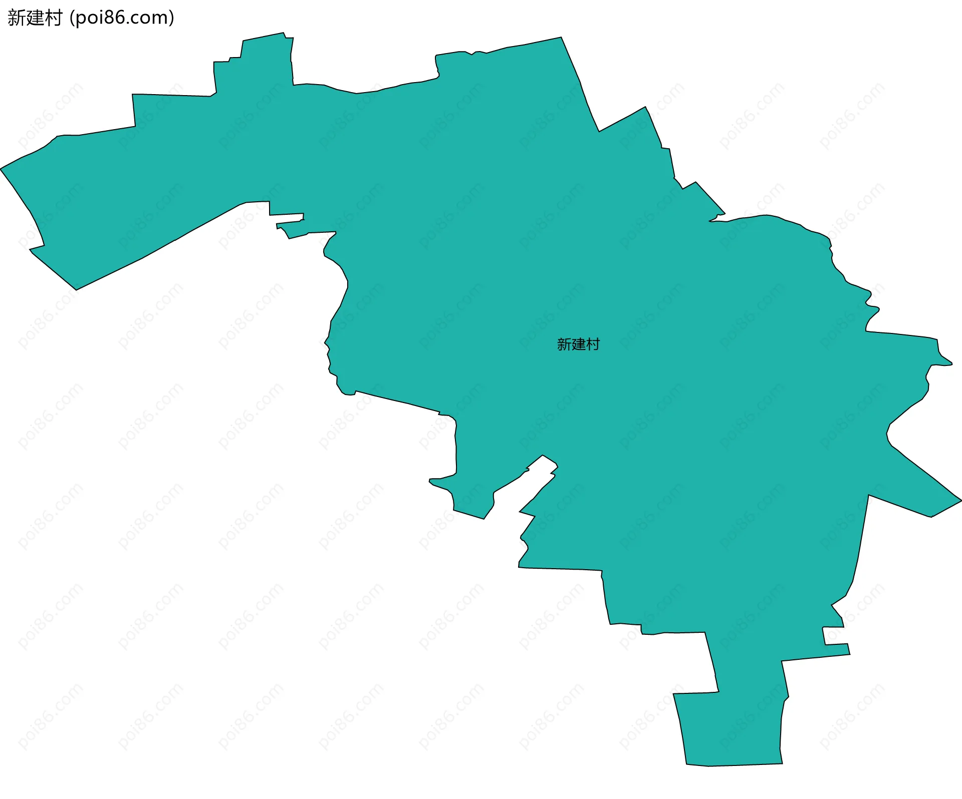 新建村边界地图