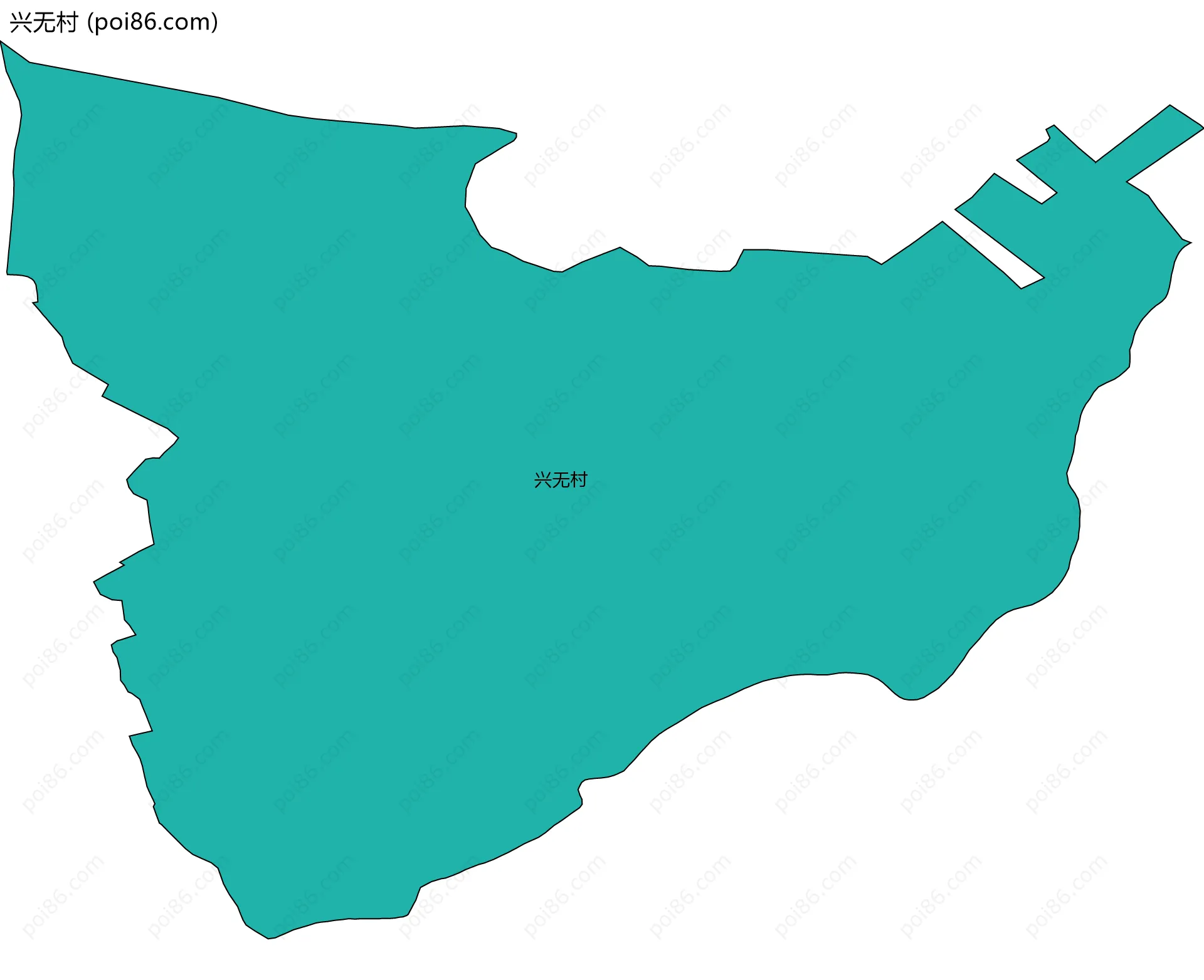 兴无村边界地图