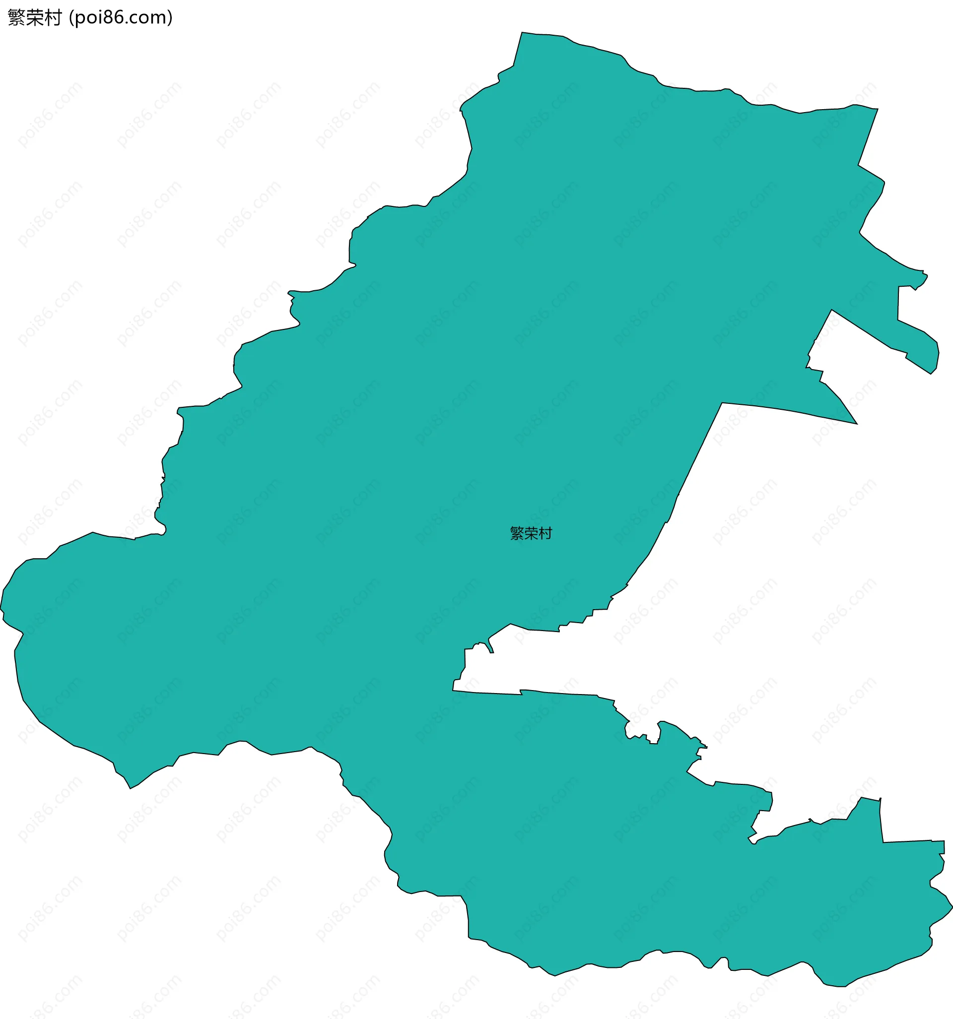 繁荣村边界地图