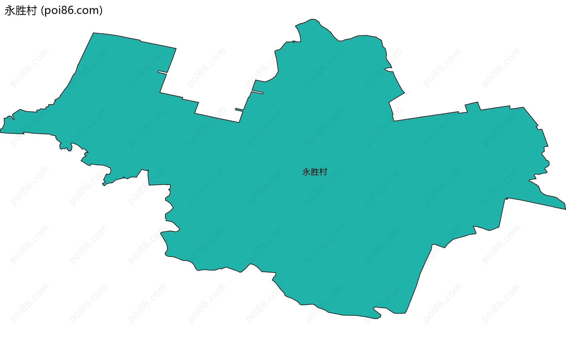 永胜村边界地图