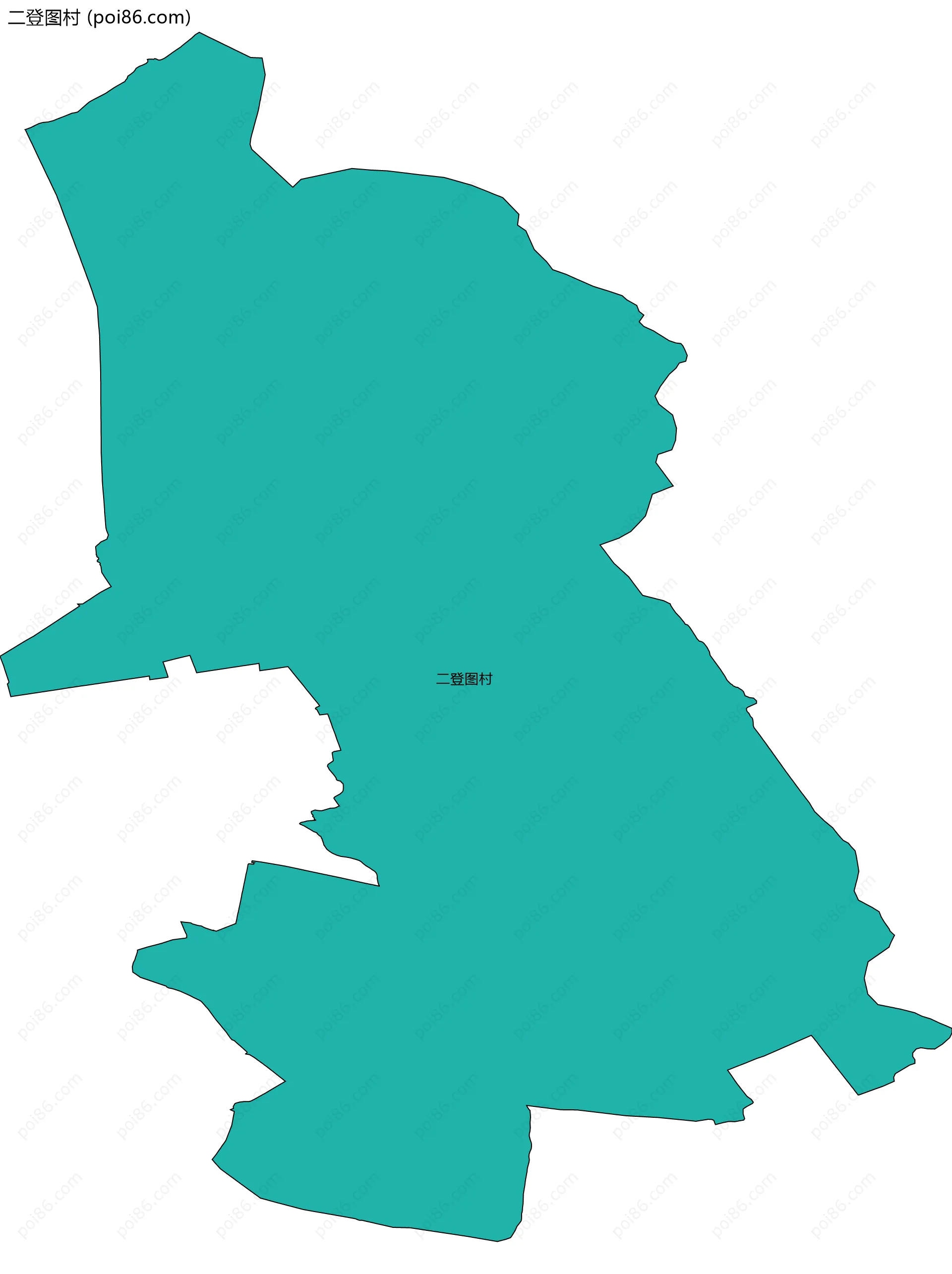 二登图村边界地图