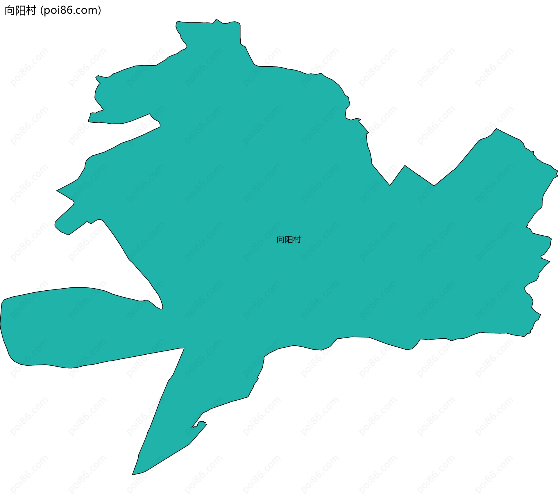 向阳村边界地图
