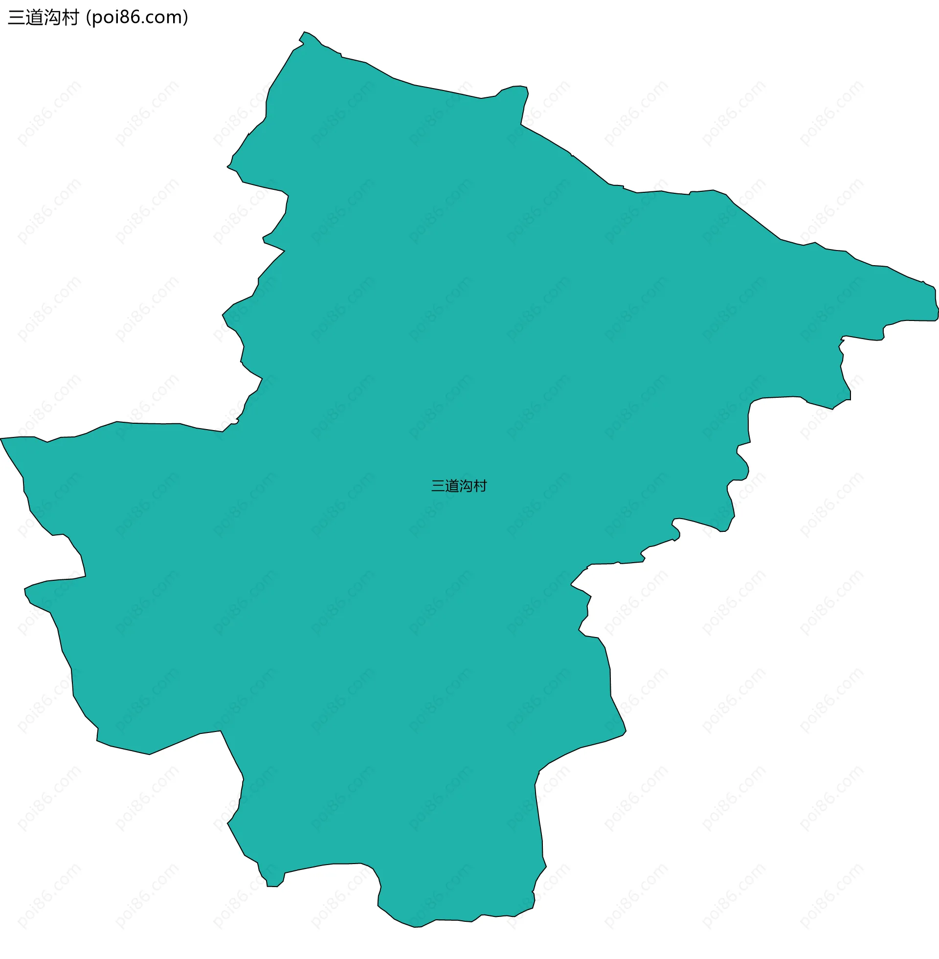 三道沟村边界地图