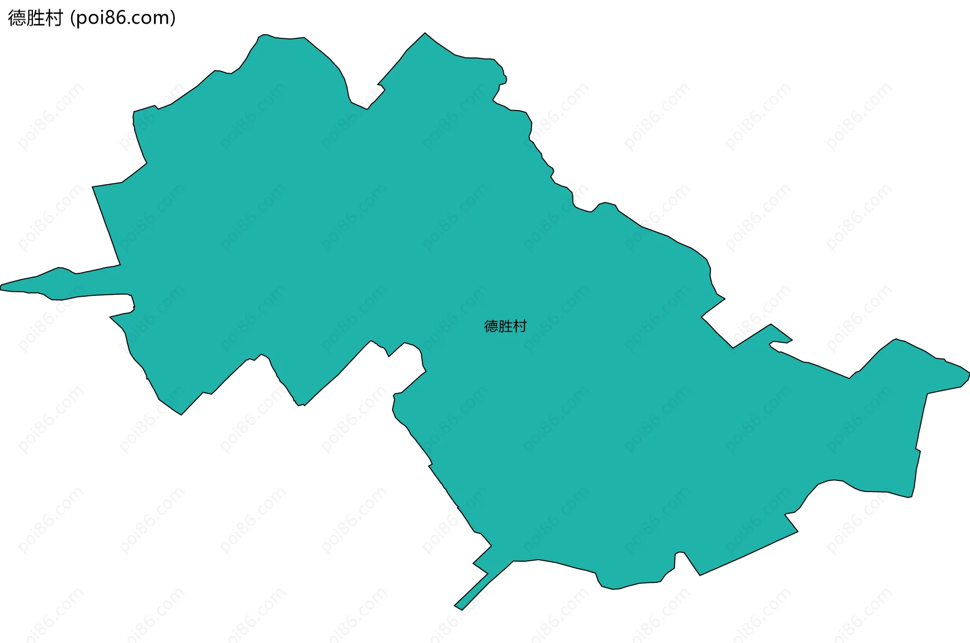 德胜村边界地图