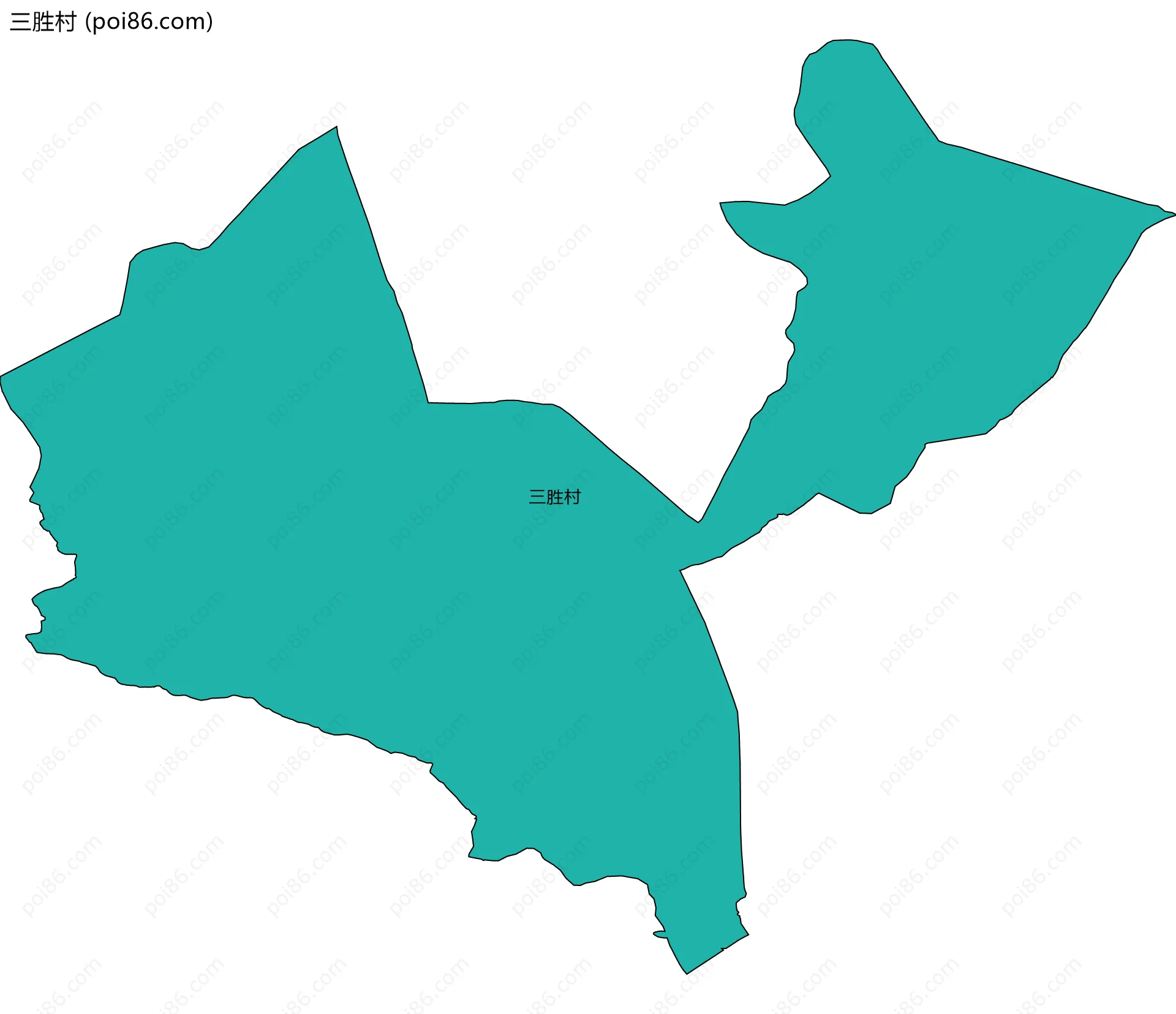 三胜村边界地图