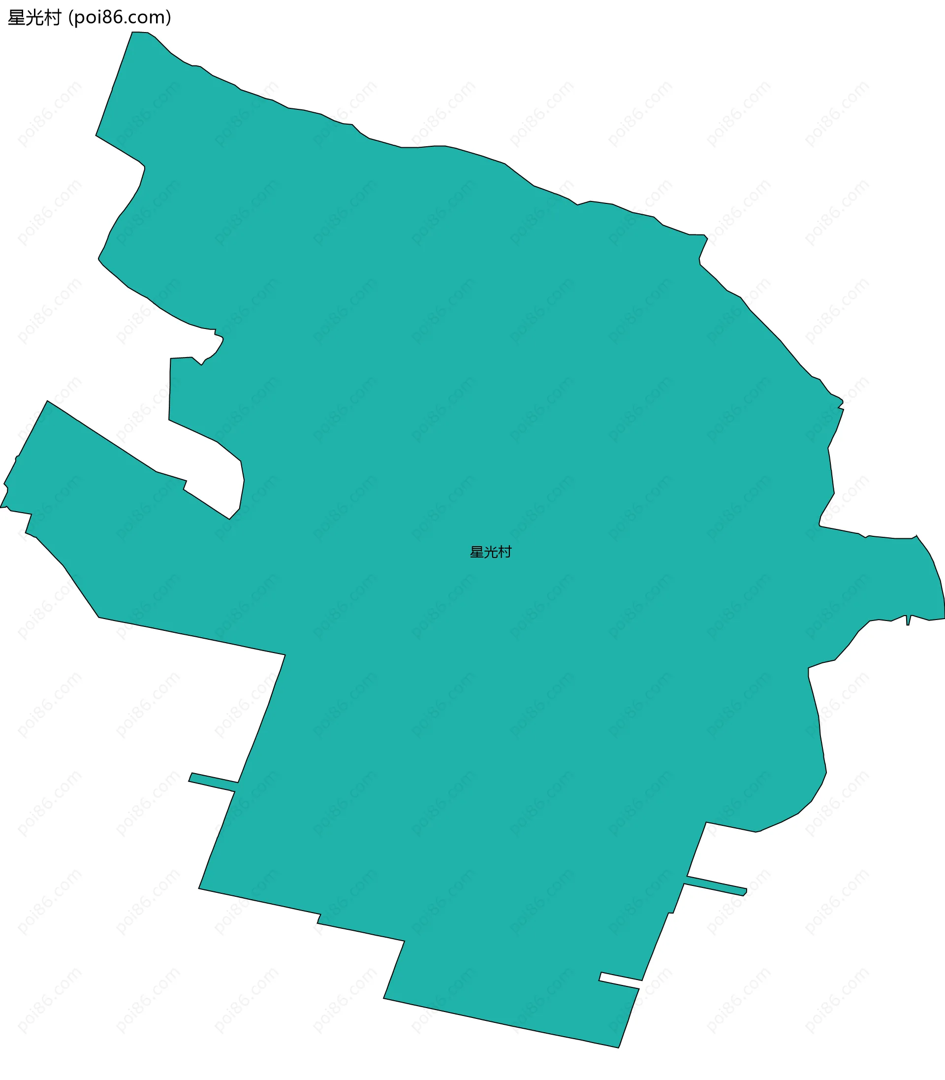 星光村边界地图