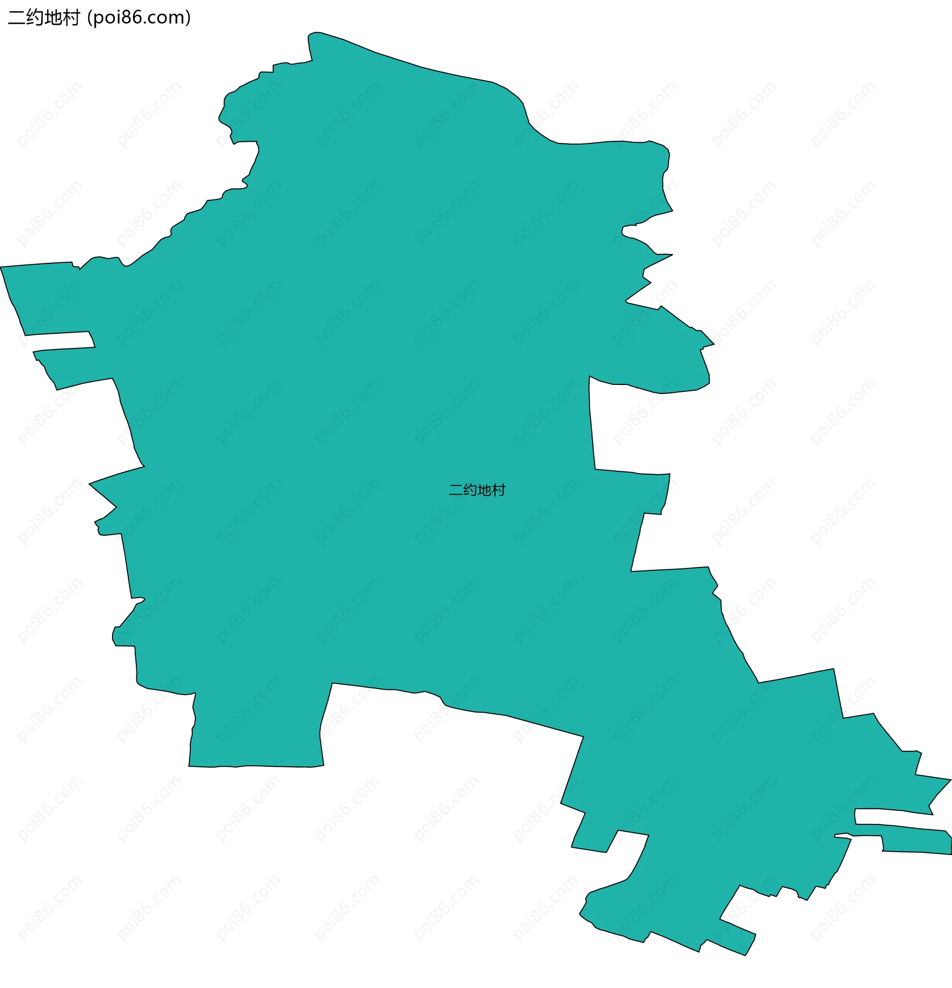 二约地村边界地图