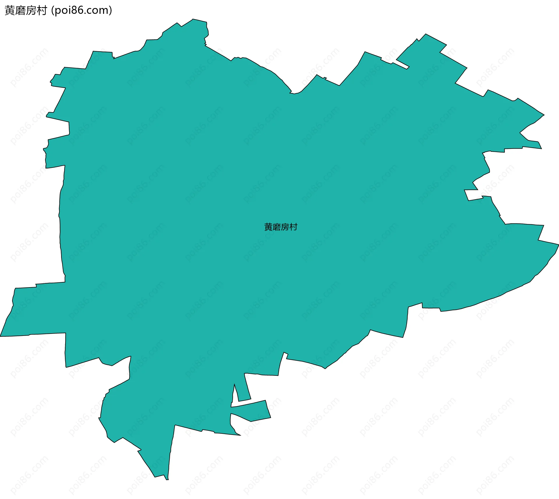 黄磨房村边界地图