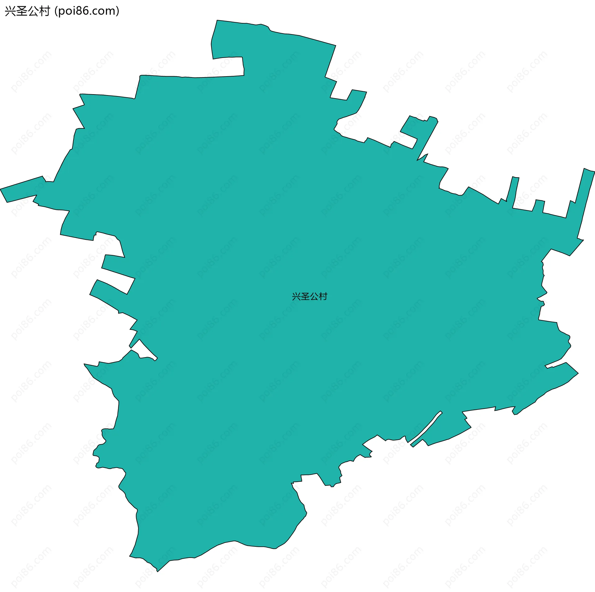 兴圣公村边界地图