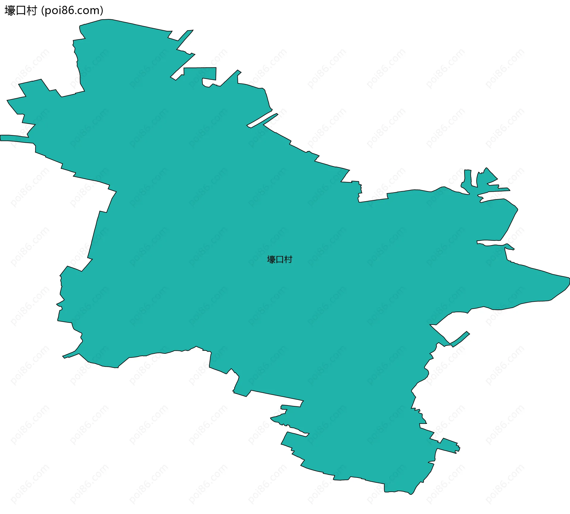 壕口村边界地图