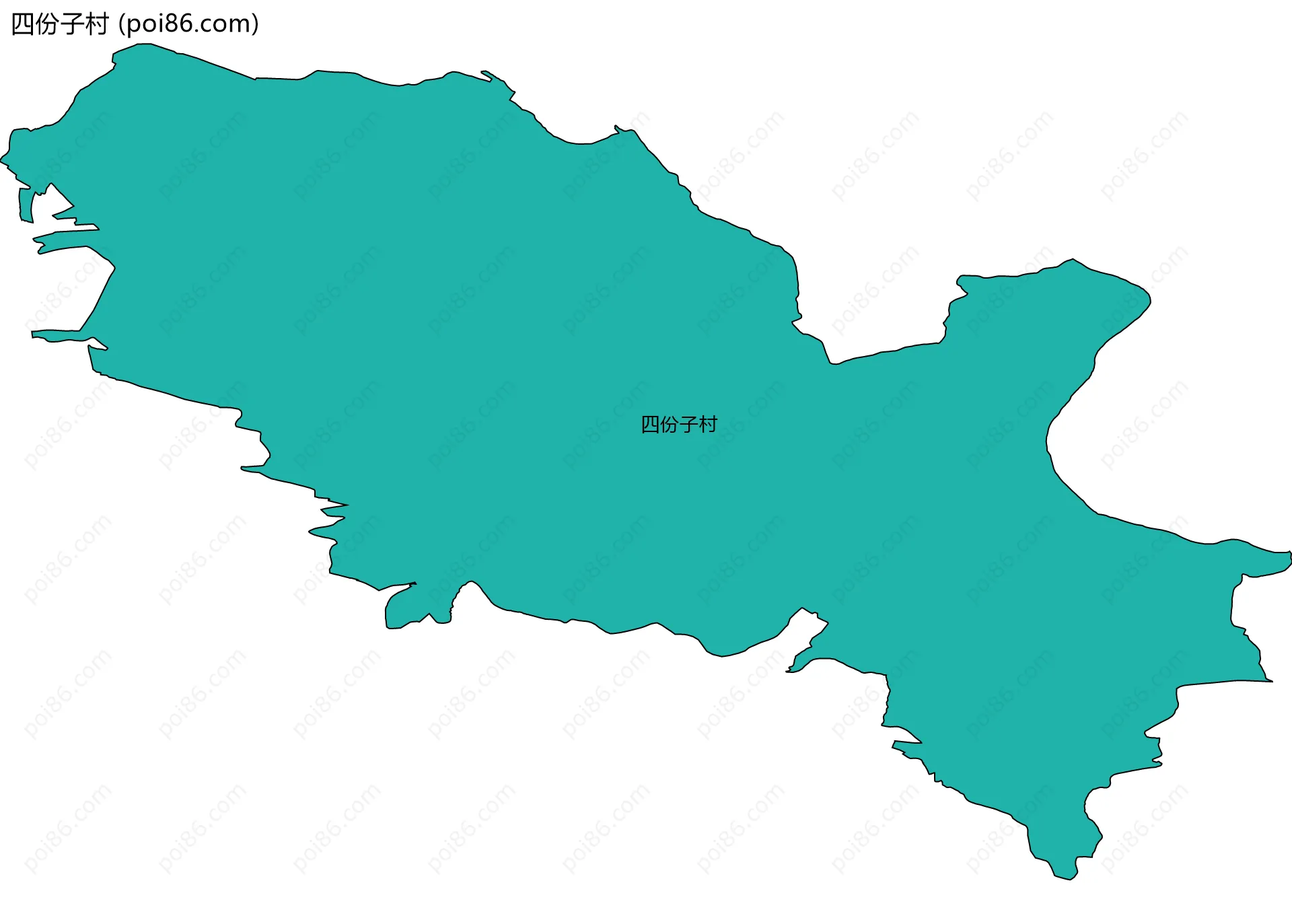 四份子村边界地图
