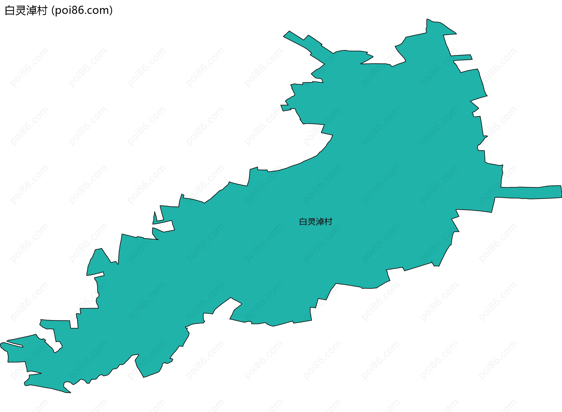 白灵淖村边界地图