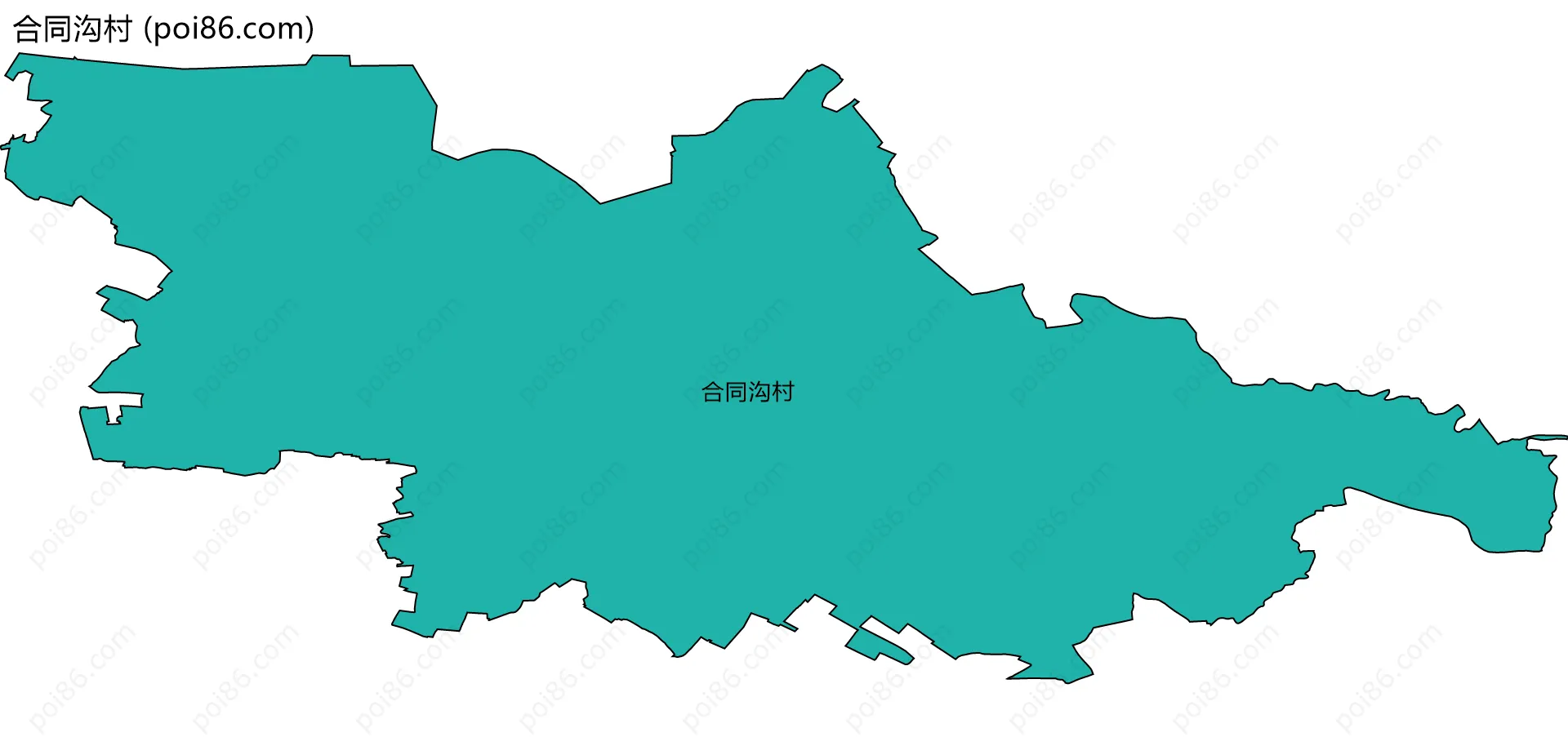 合同沟村边界地图