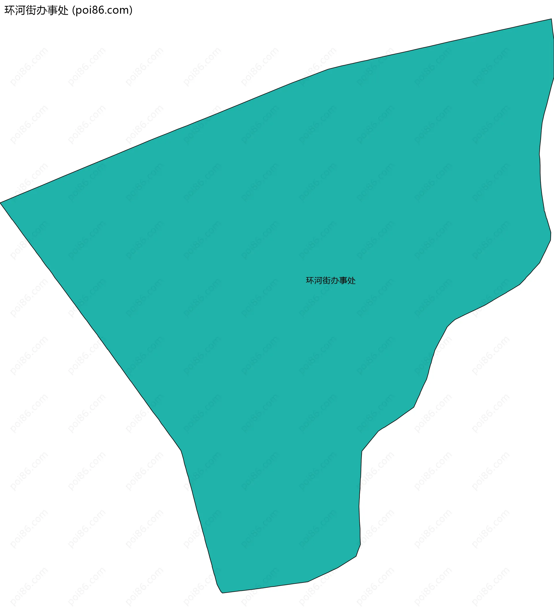 环河街办事处边界地图(五级行政区划)