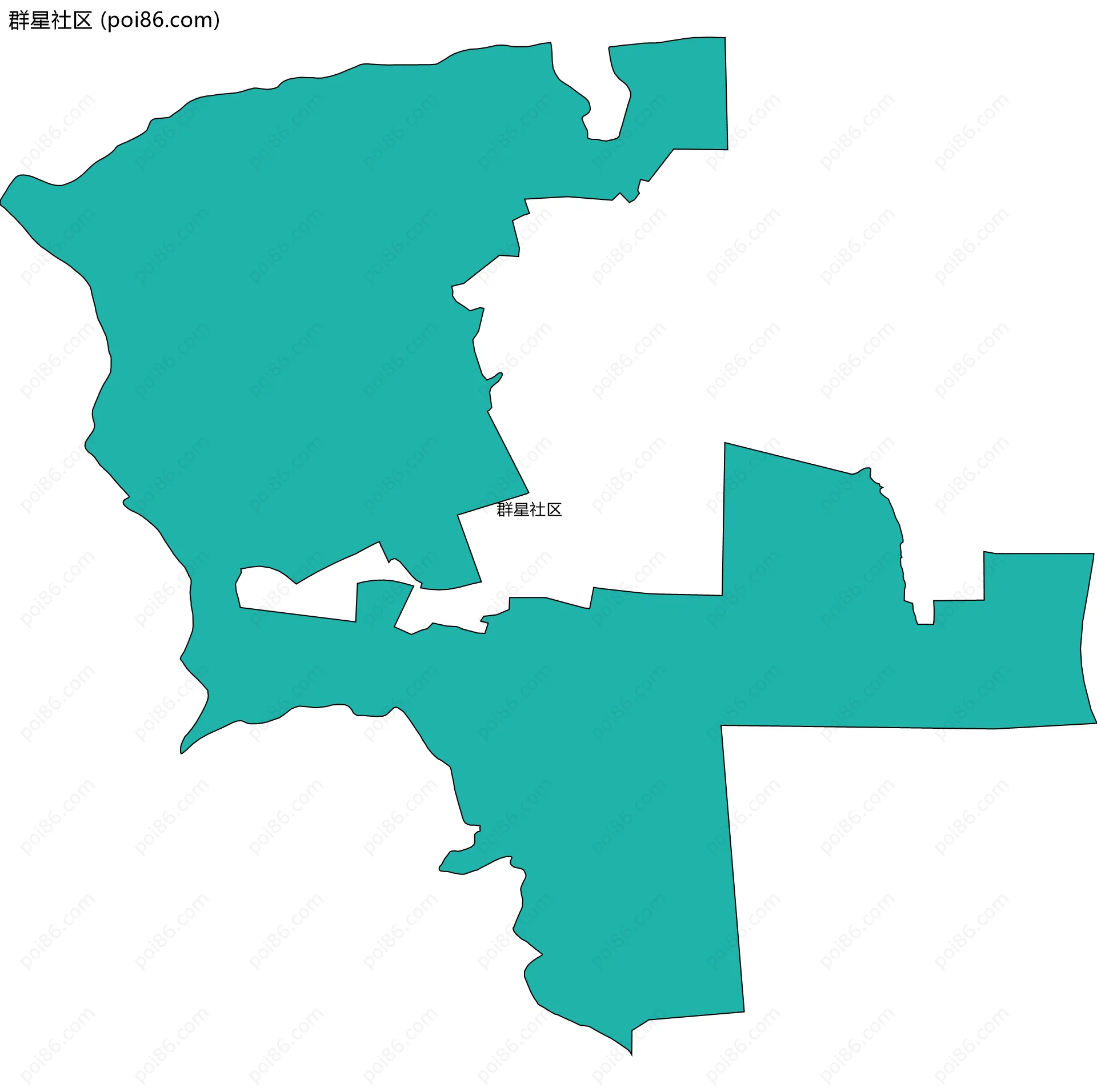 群星社区边界地图