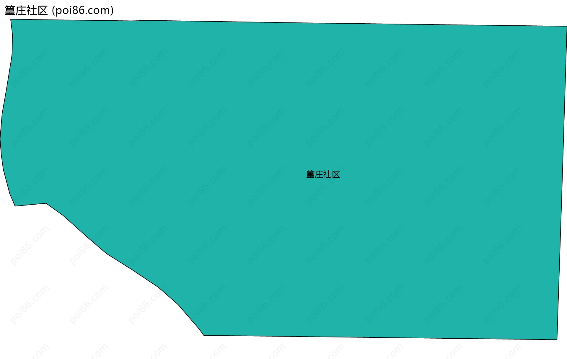 篁庄社区边界地图