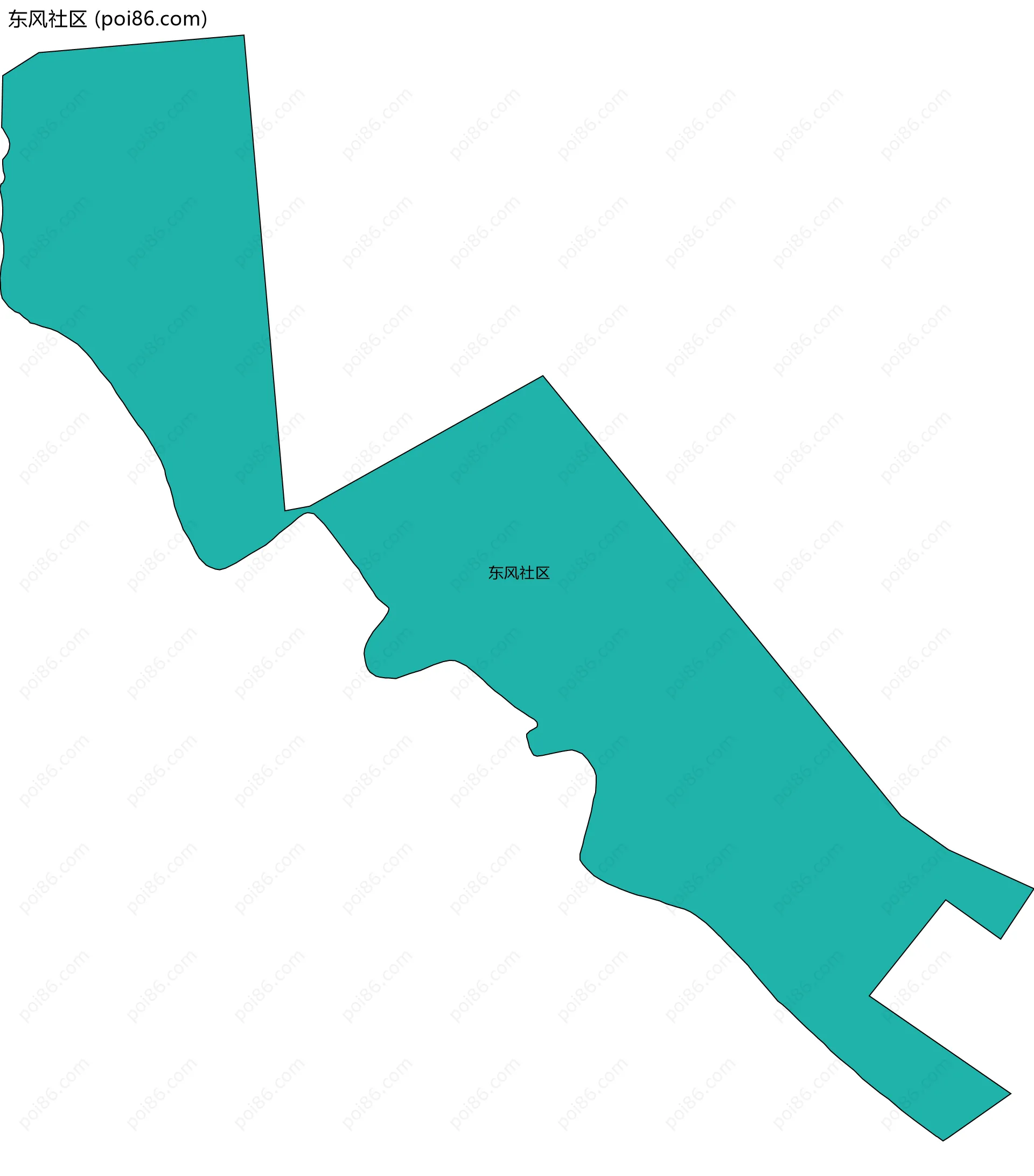 东风社区边界地图