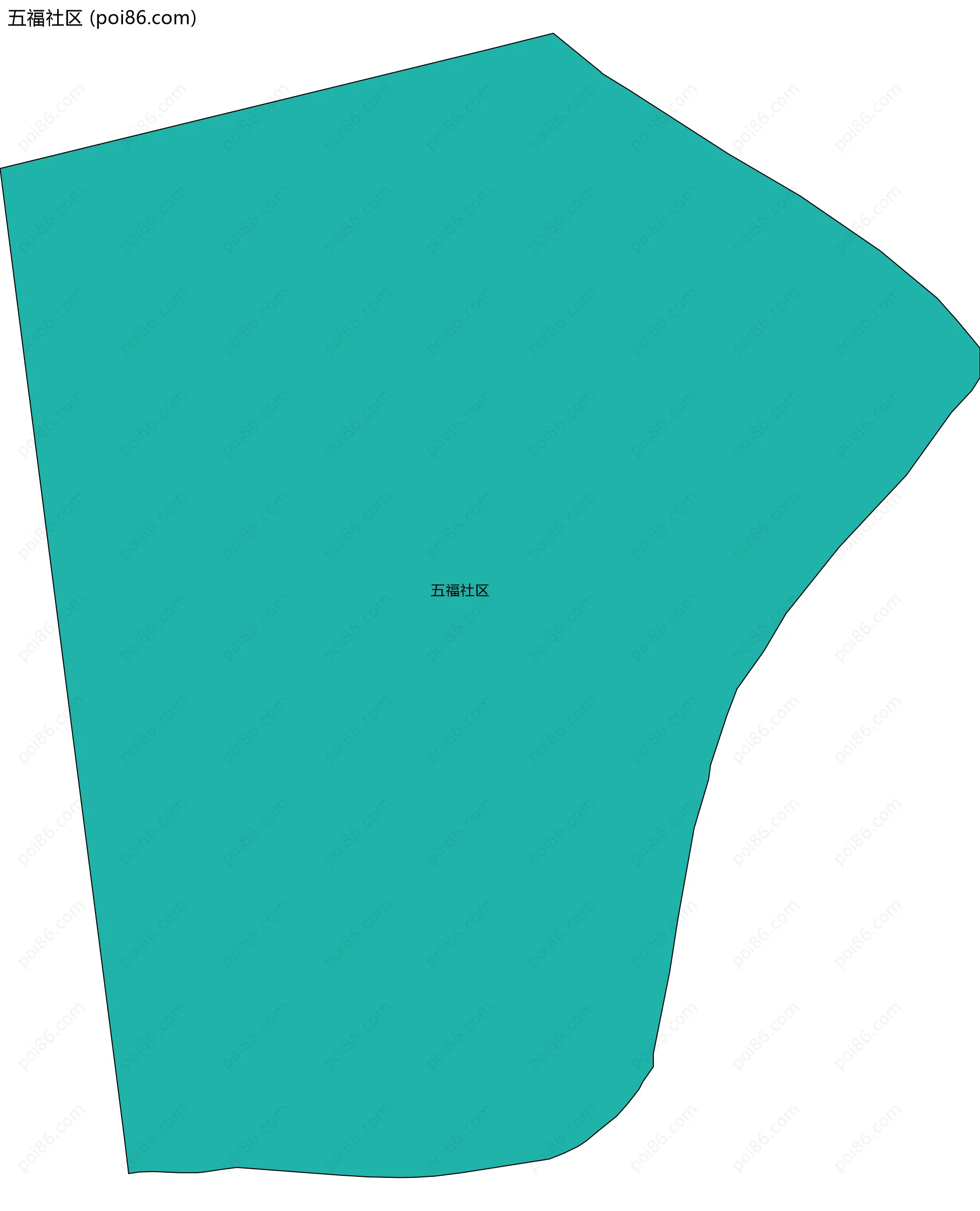 五福社区边界地图