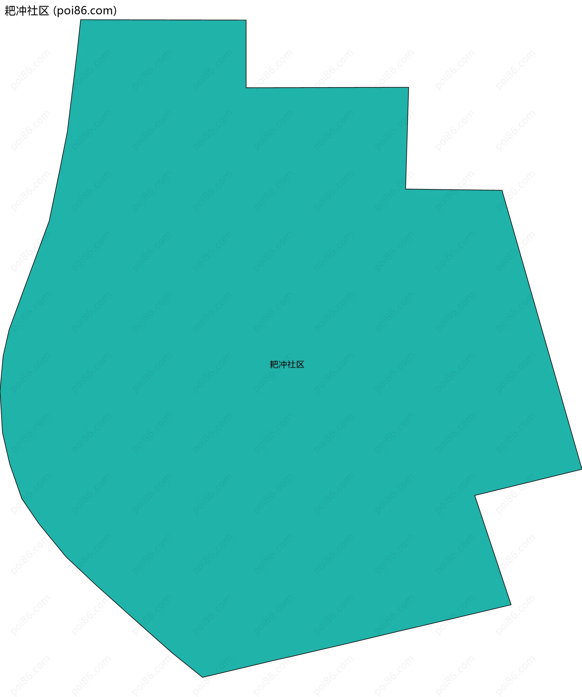耙冲社区边界地图