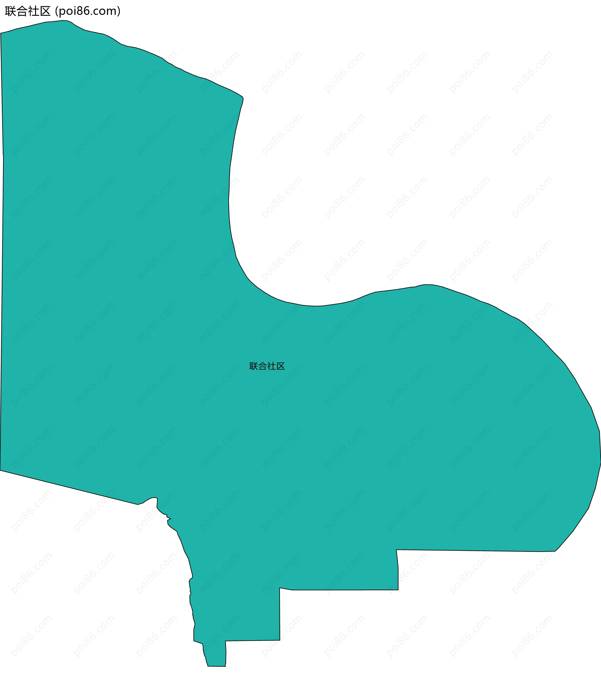 联合社区边界地图
