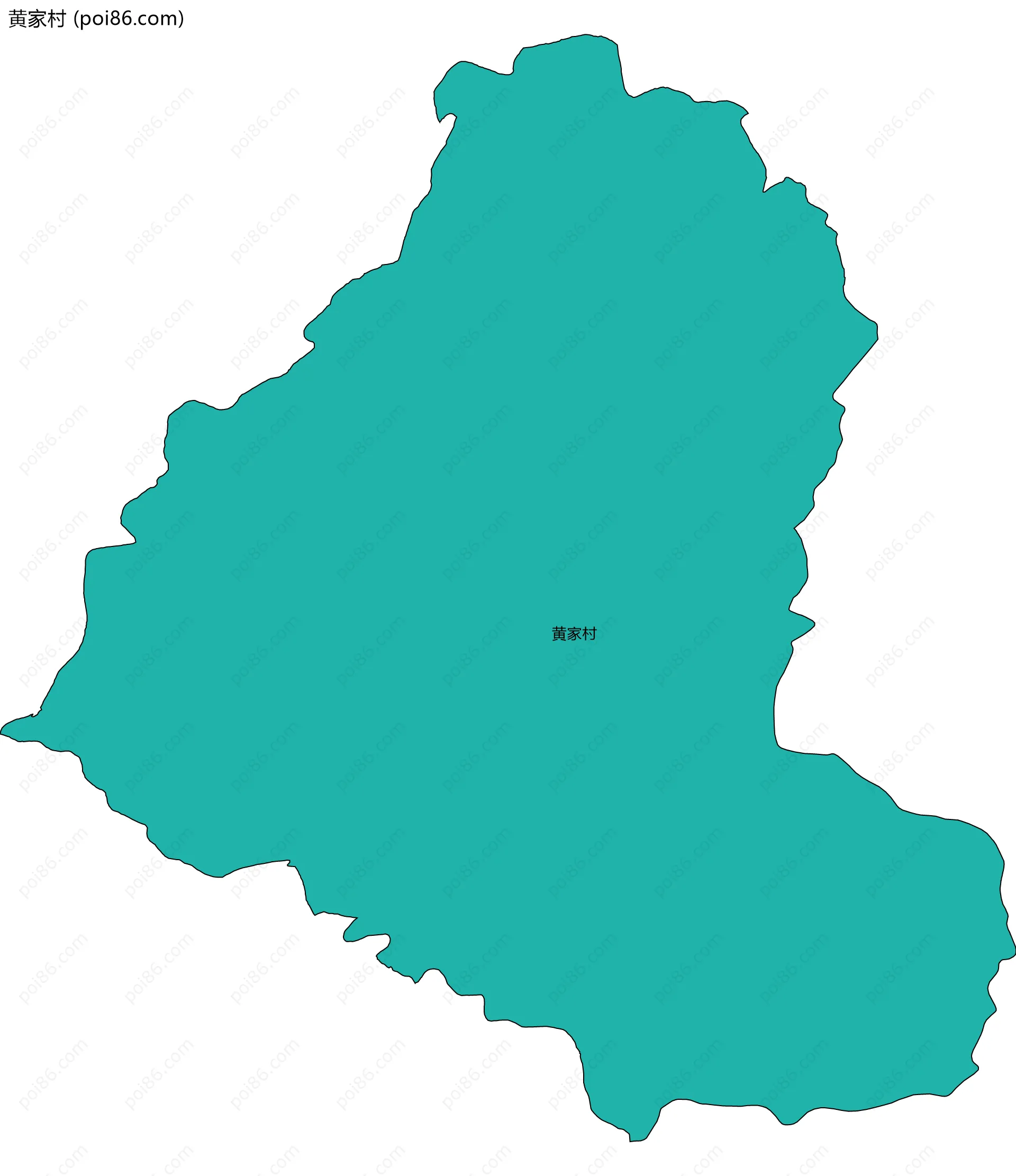 黄家村边界地图