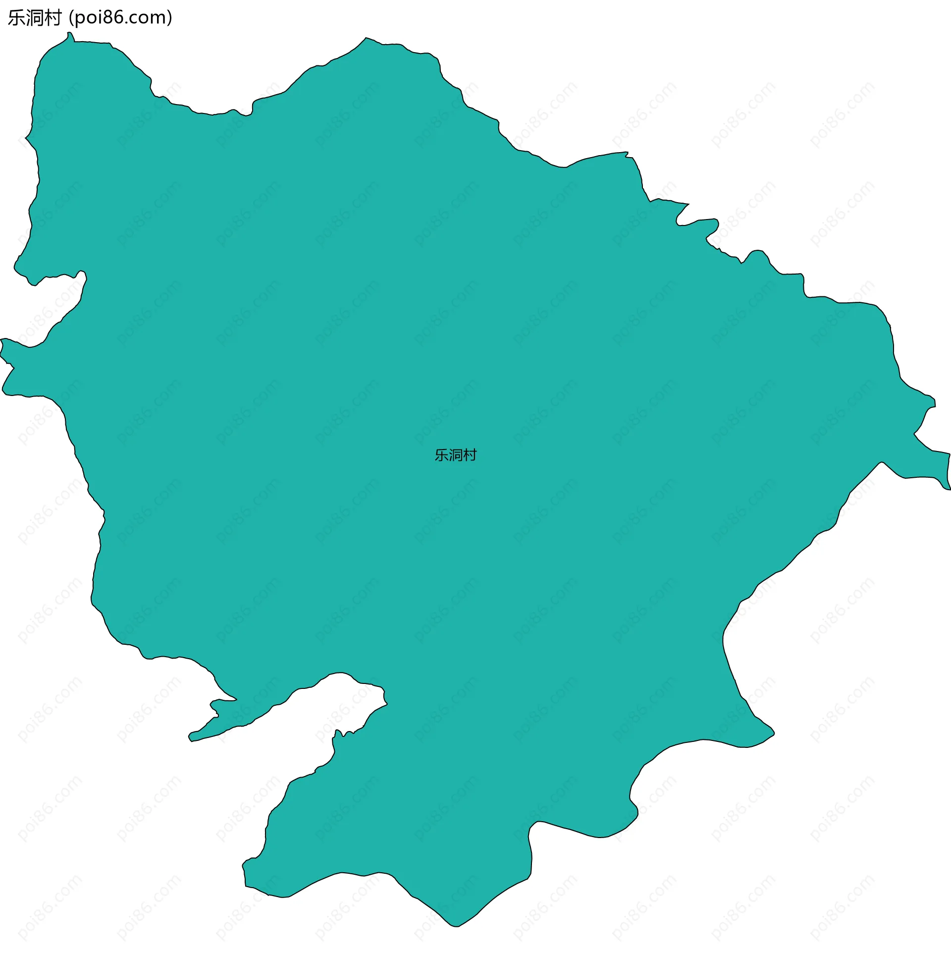 乐洞村边界地图