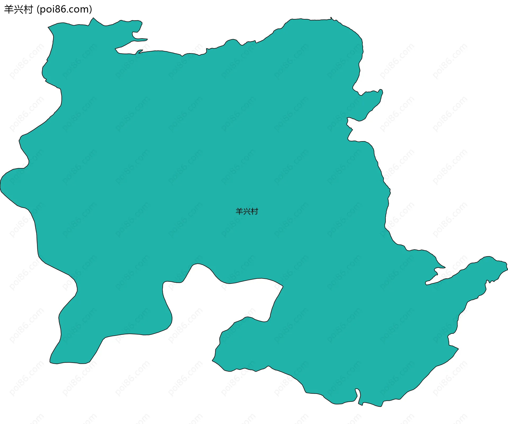羊兴村边界地图