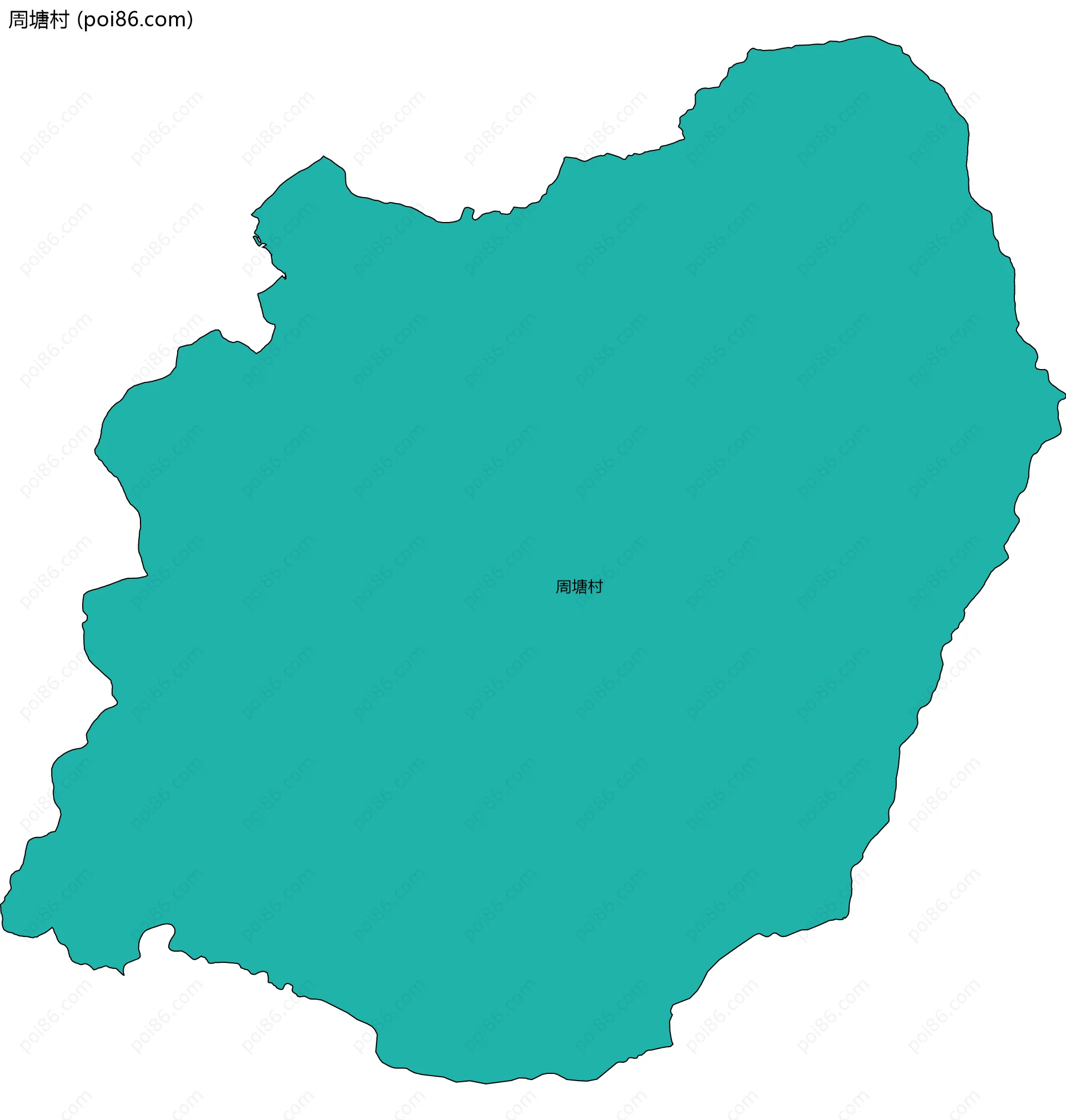 周塘村边界地图