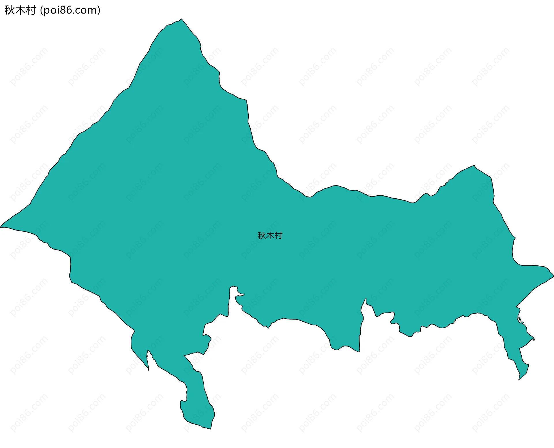秋木村边界地图