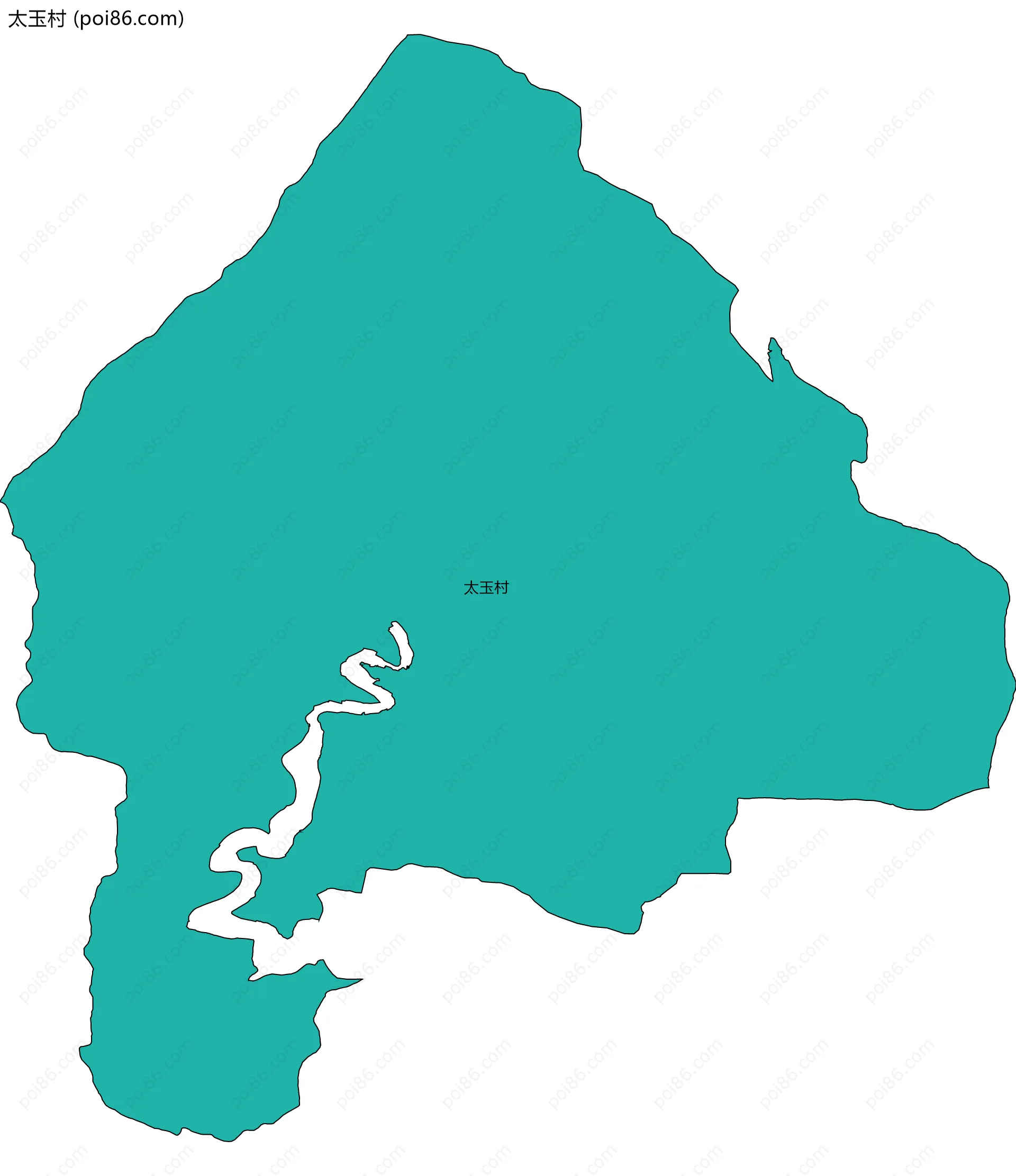 太玉村边界地图