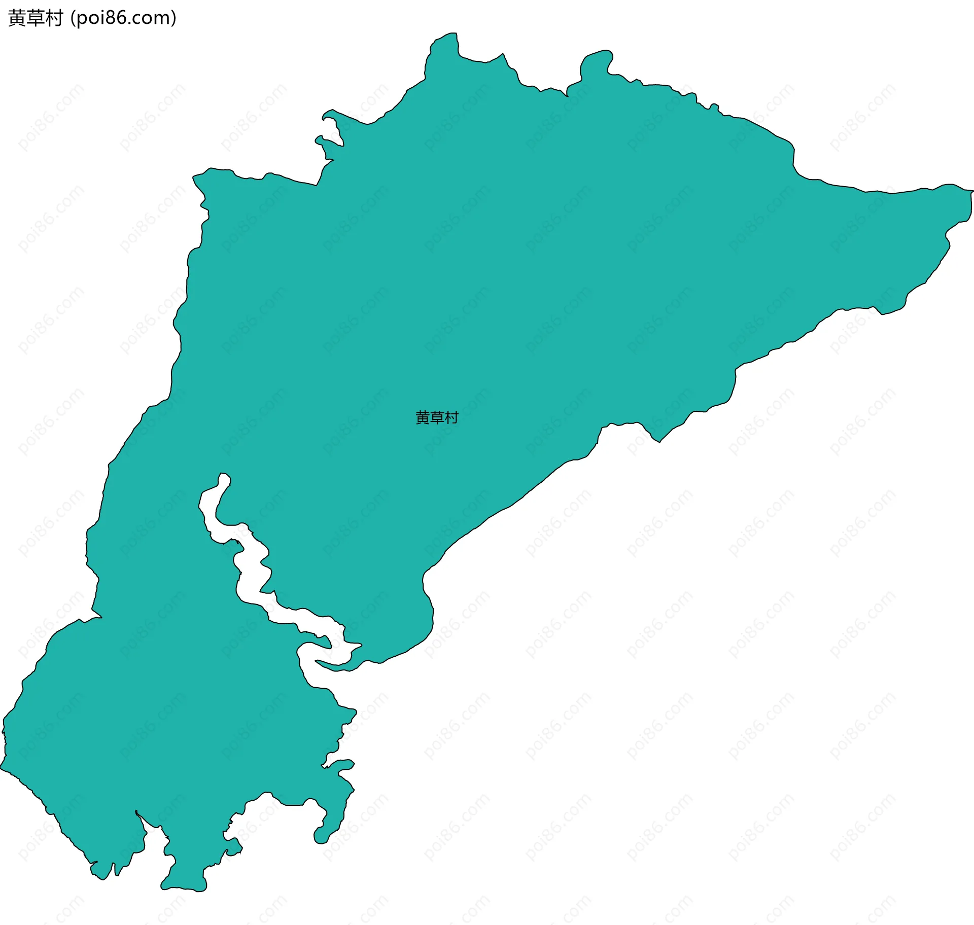 黄草村边界地图