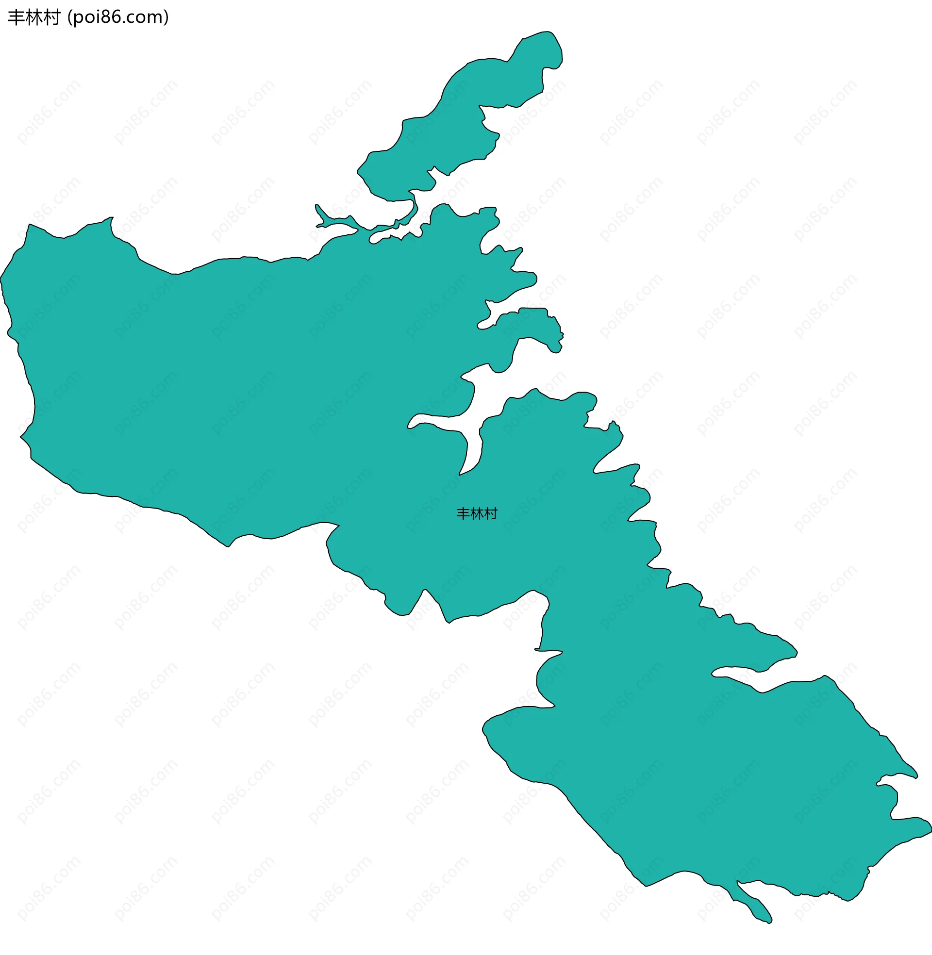 丰林村边界地图