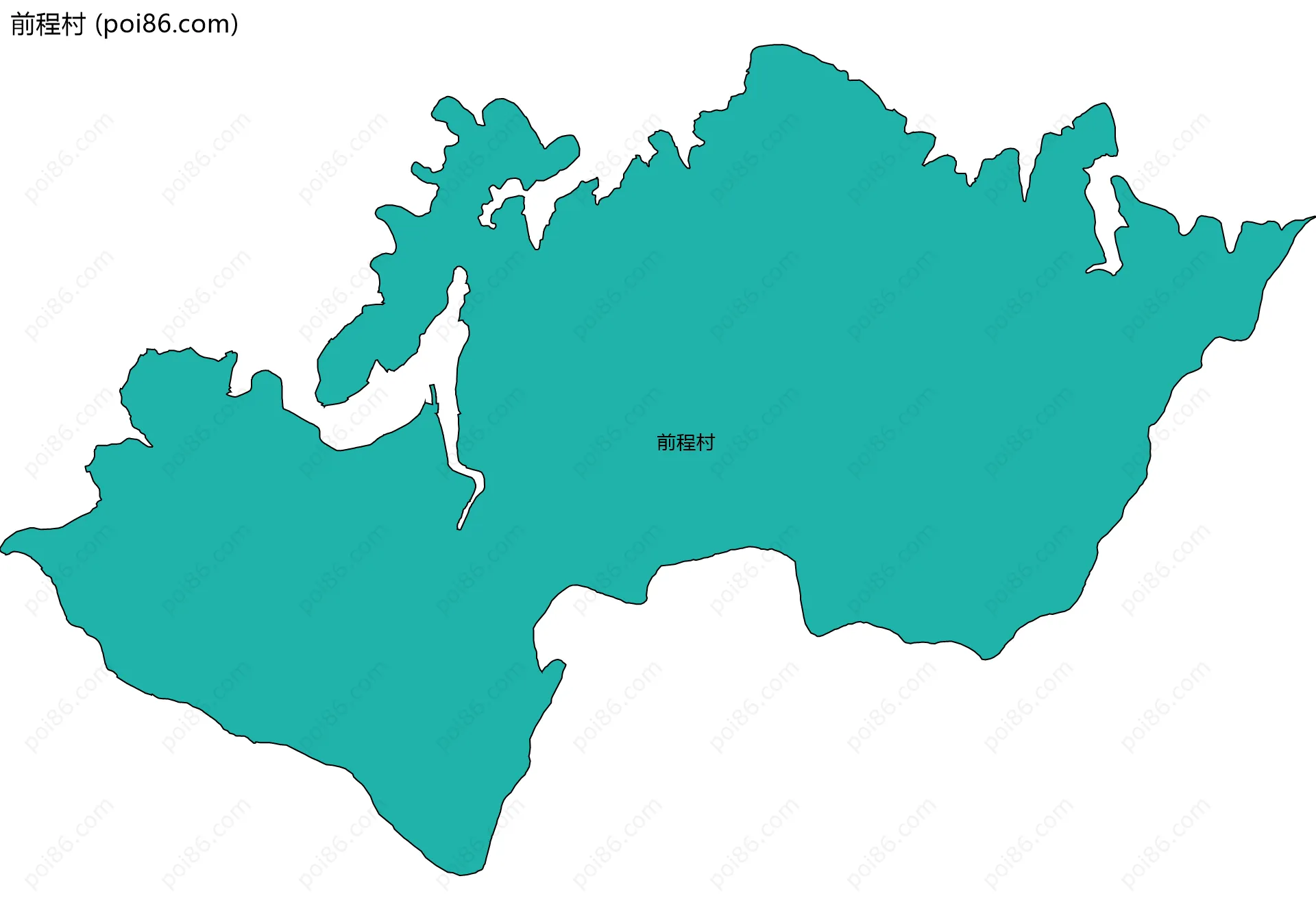 前程村边界地图