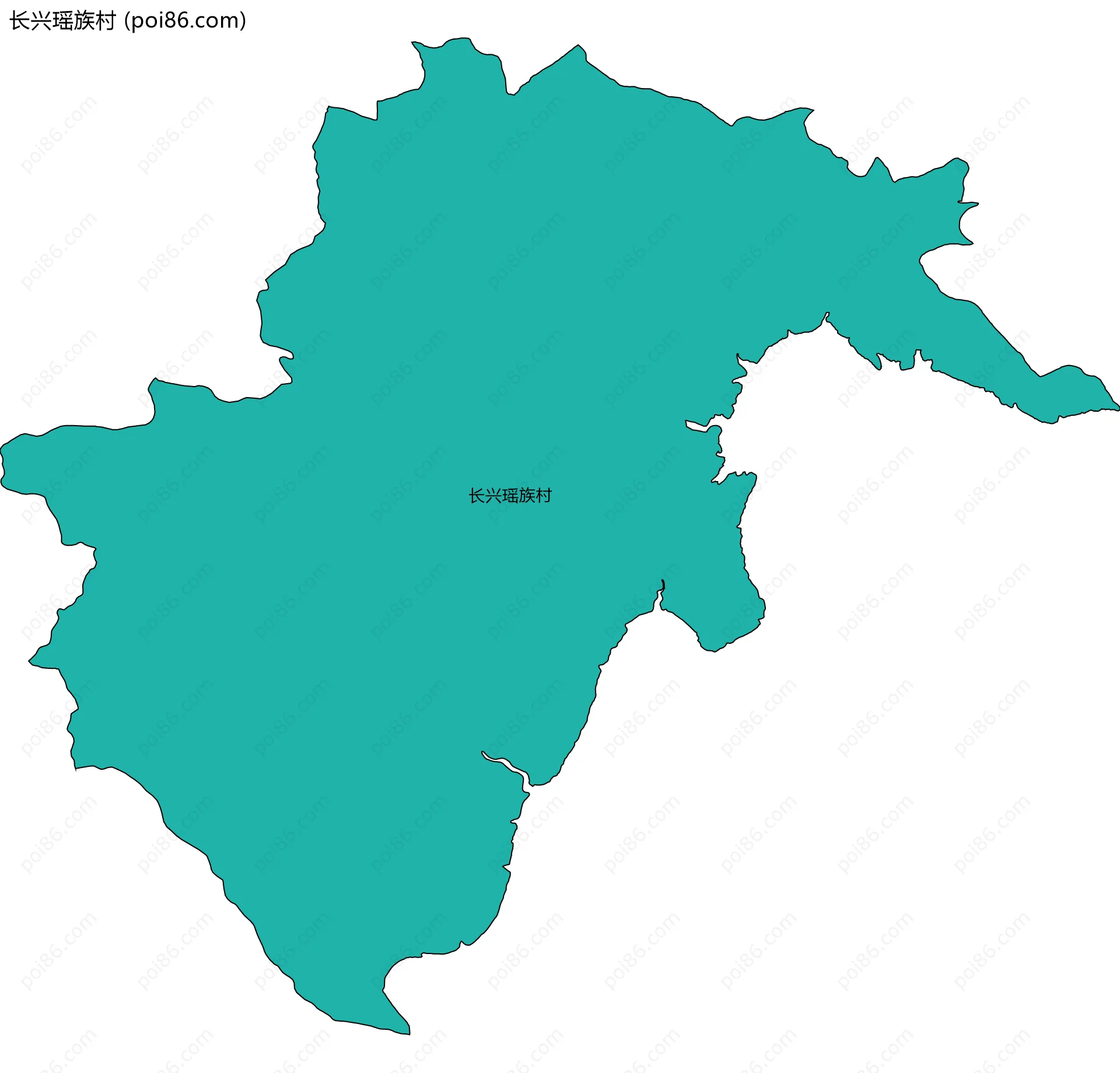 长兴瑶族村边界地图