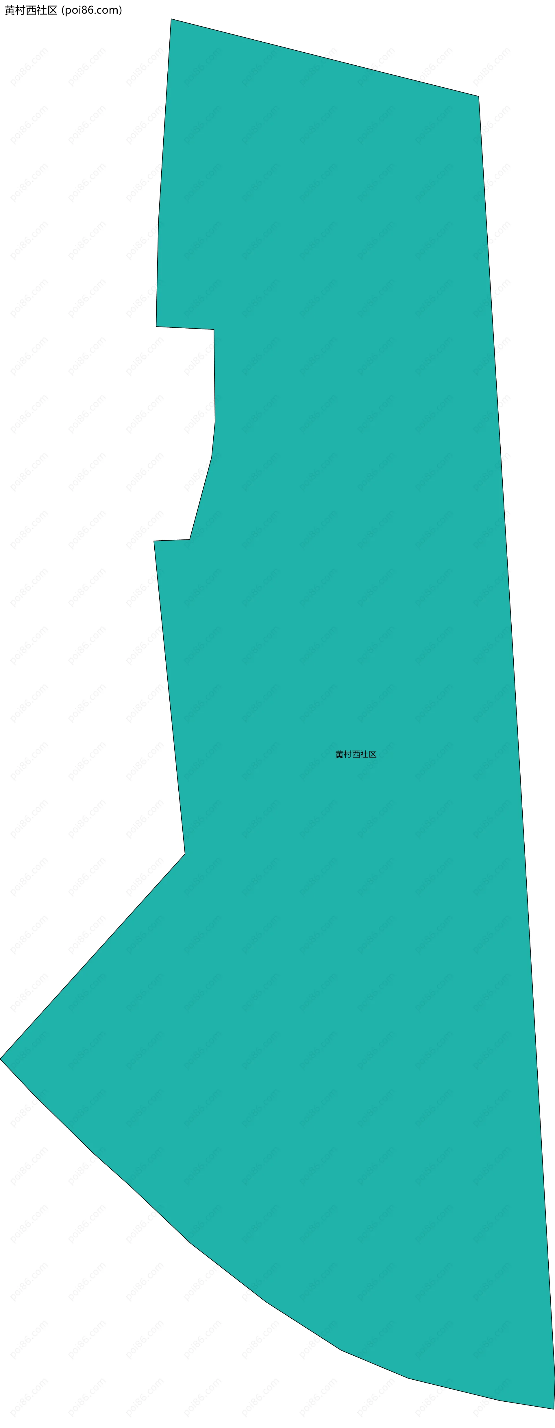 黄村西社区边界地图