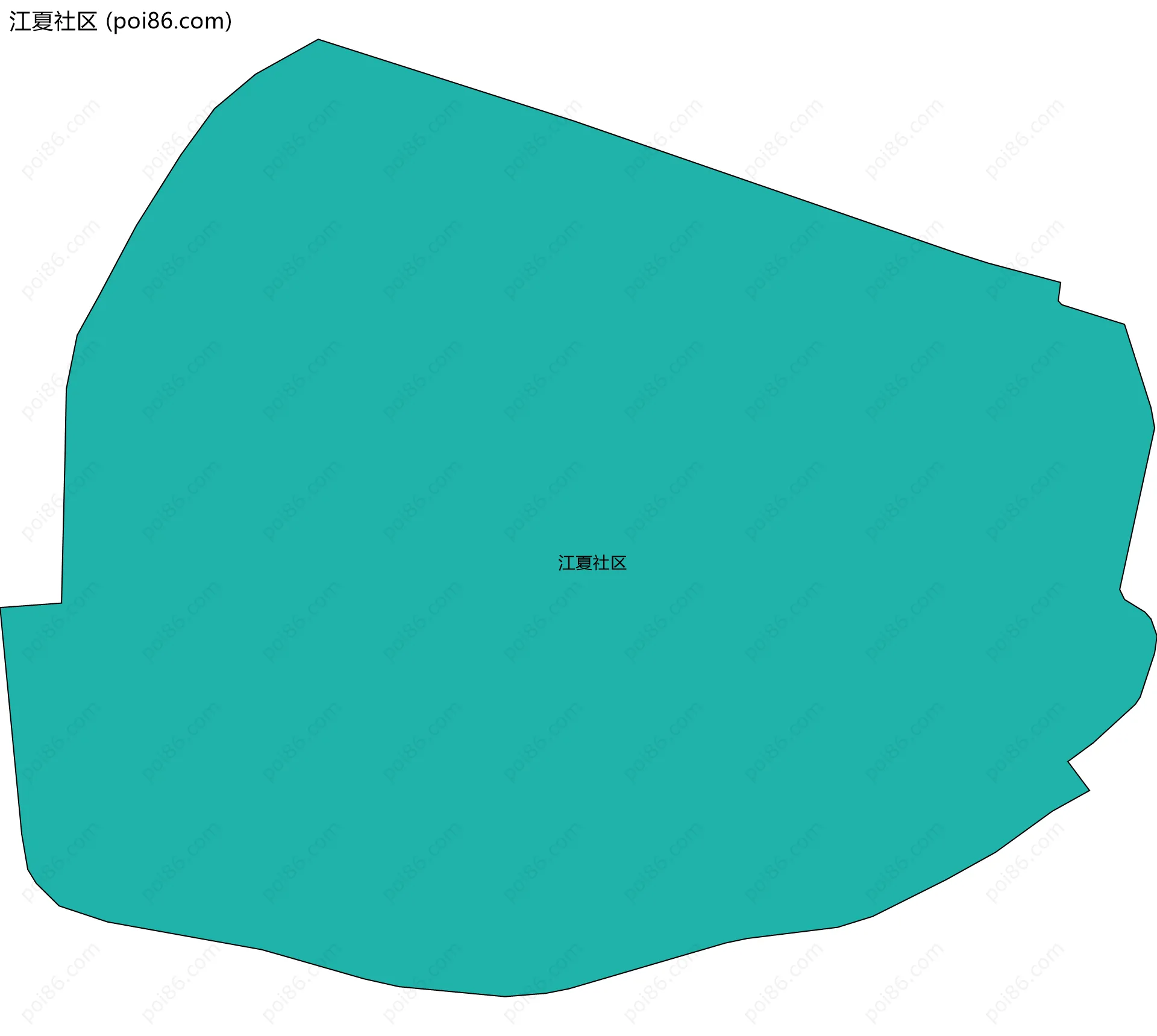 江夏社区边界地图