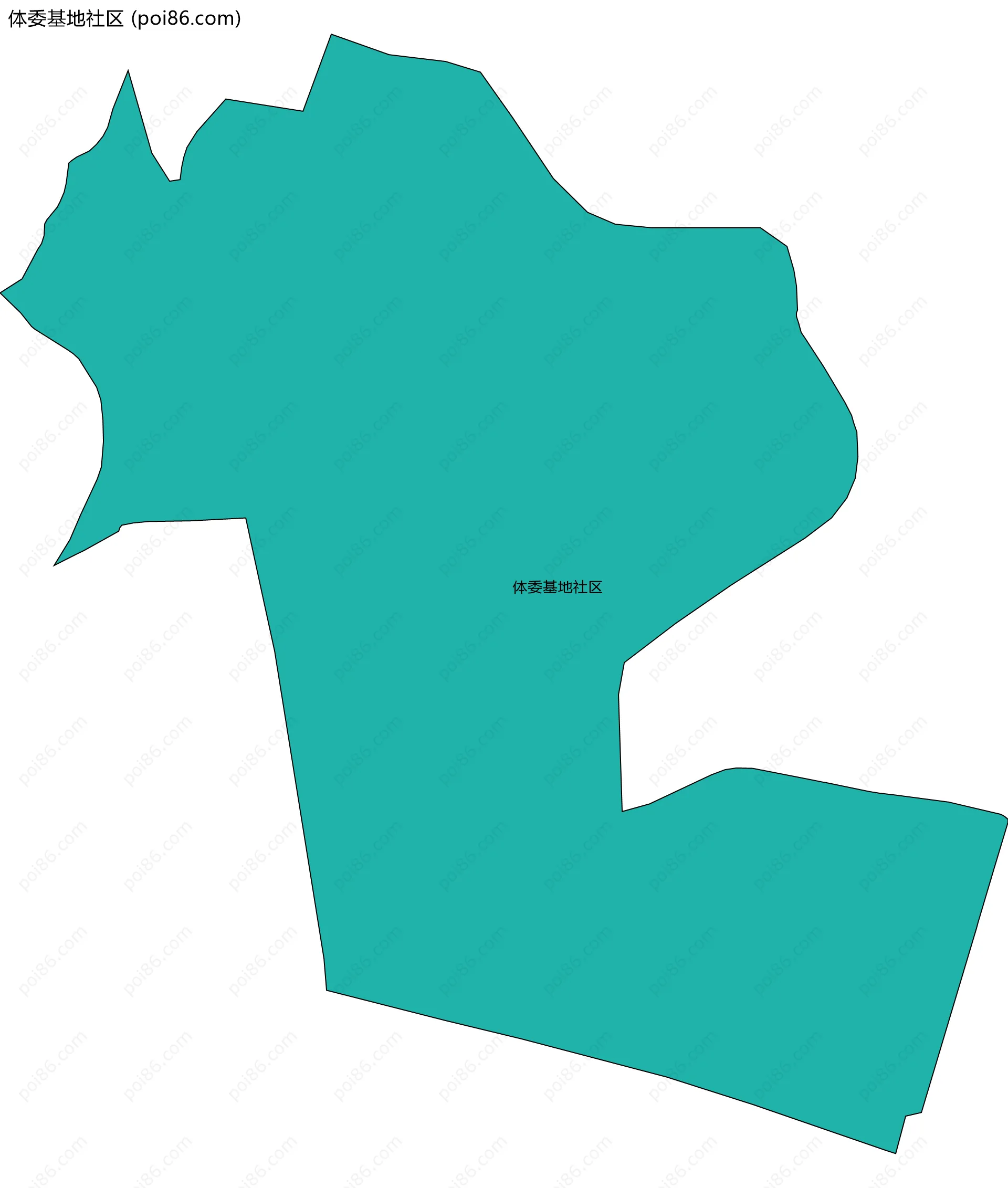 体委基地社区边界地图