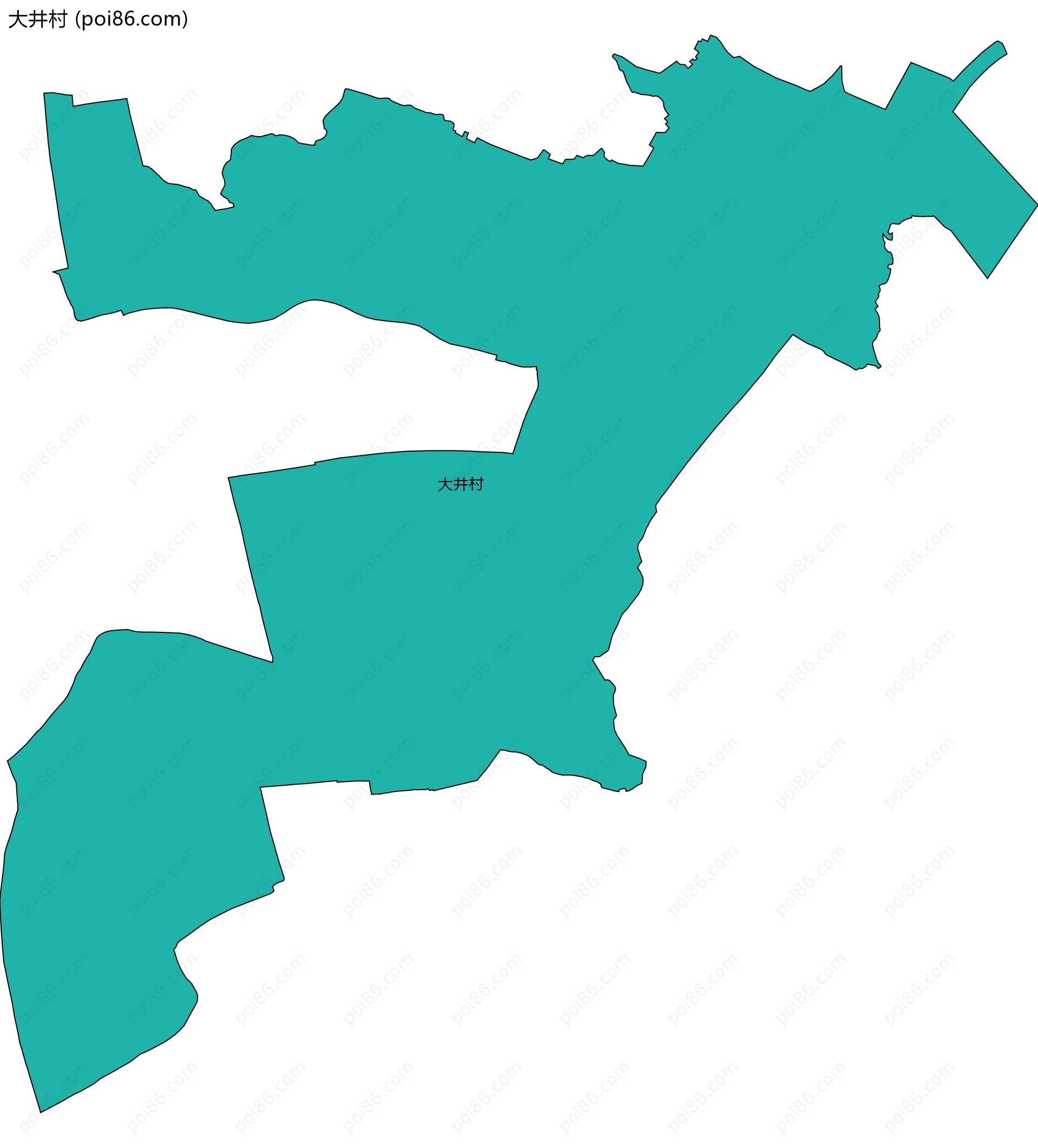 大井村边界地图