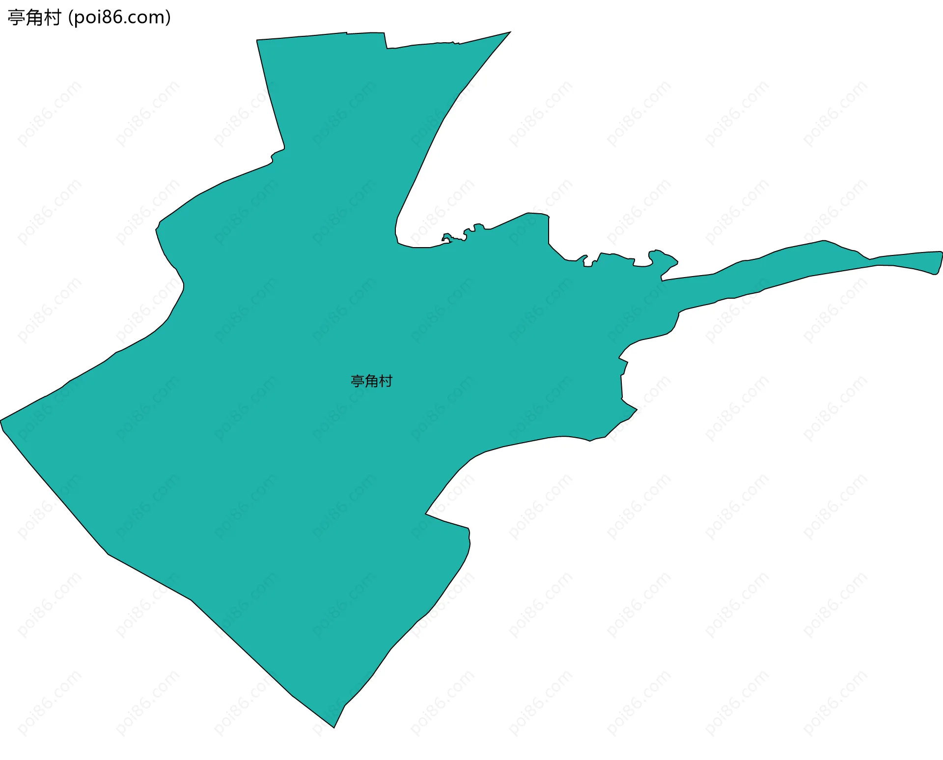 亭角村边界地图