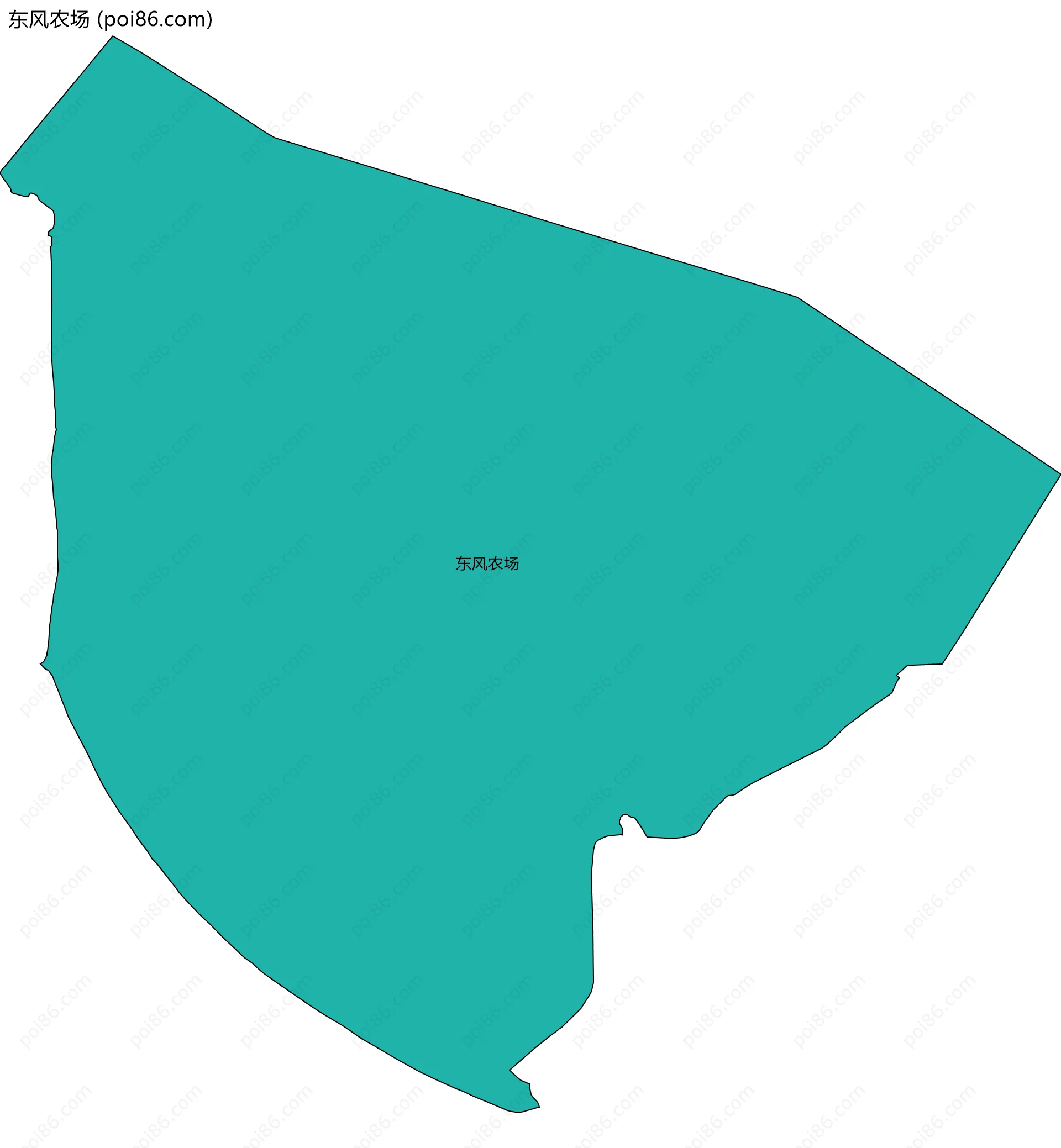 东风农场边界地图