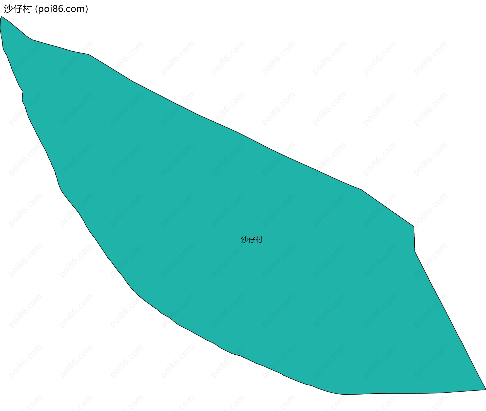 沙仔村边界地图