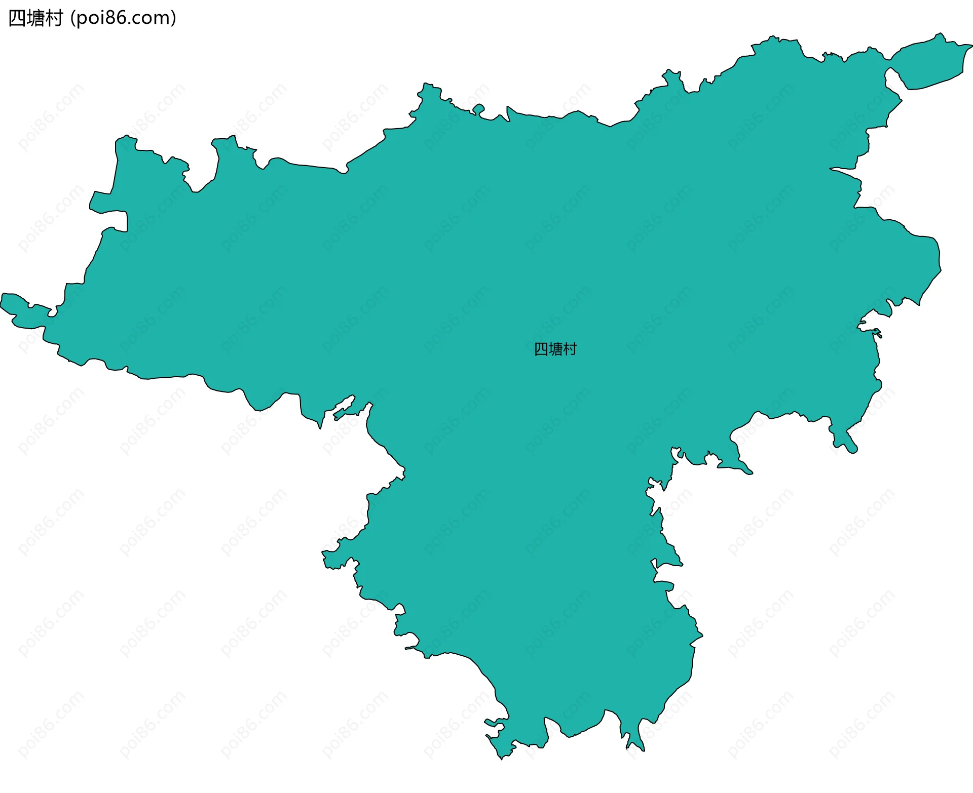 四塘村边界地图