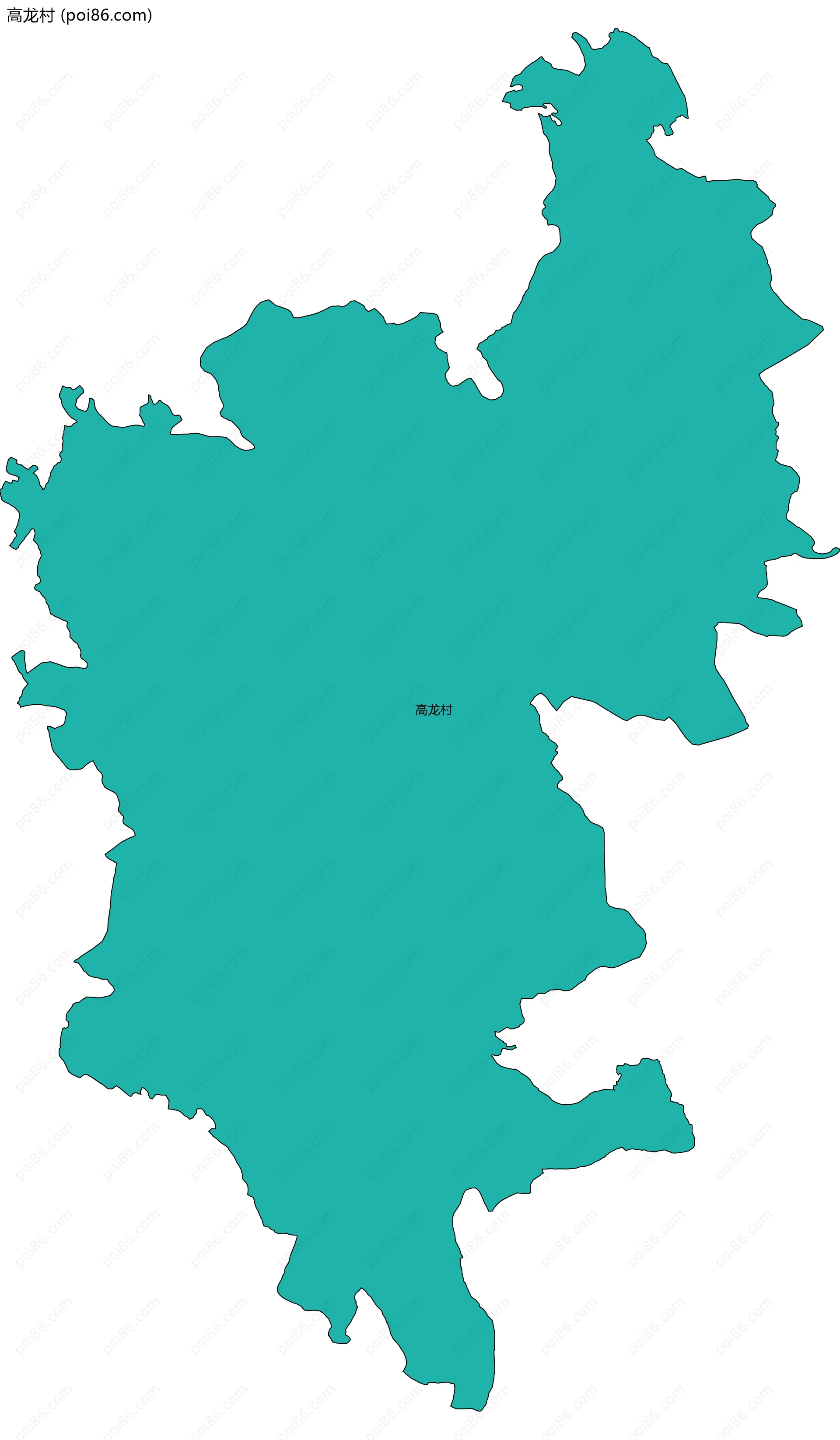 高龙村边界地图