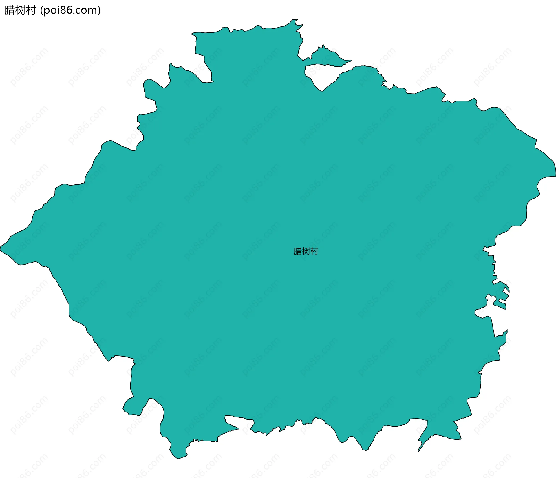 腊树村边界地图